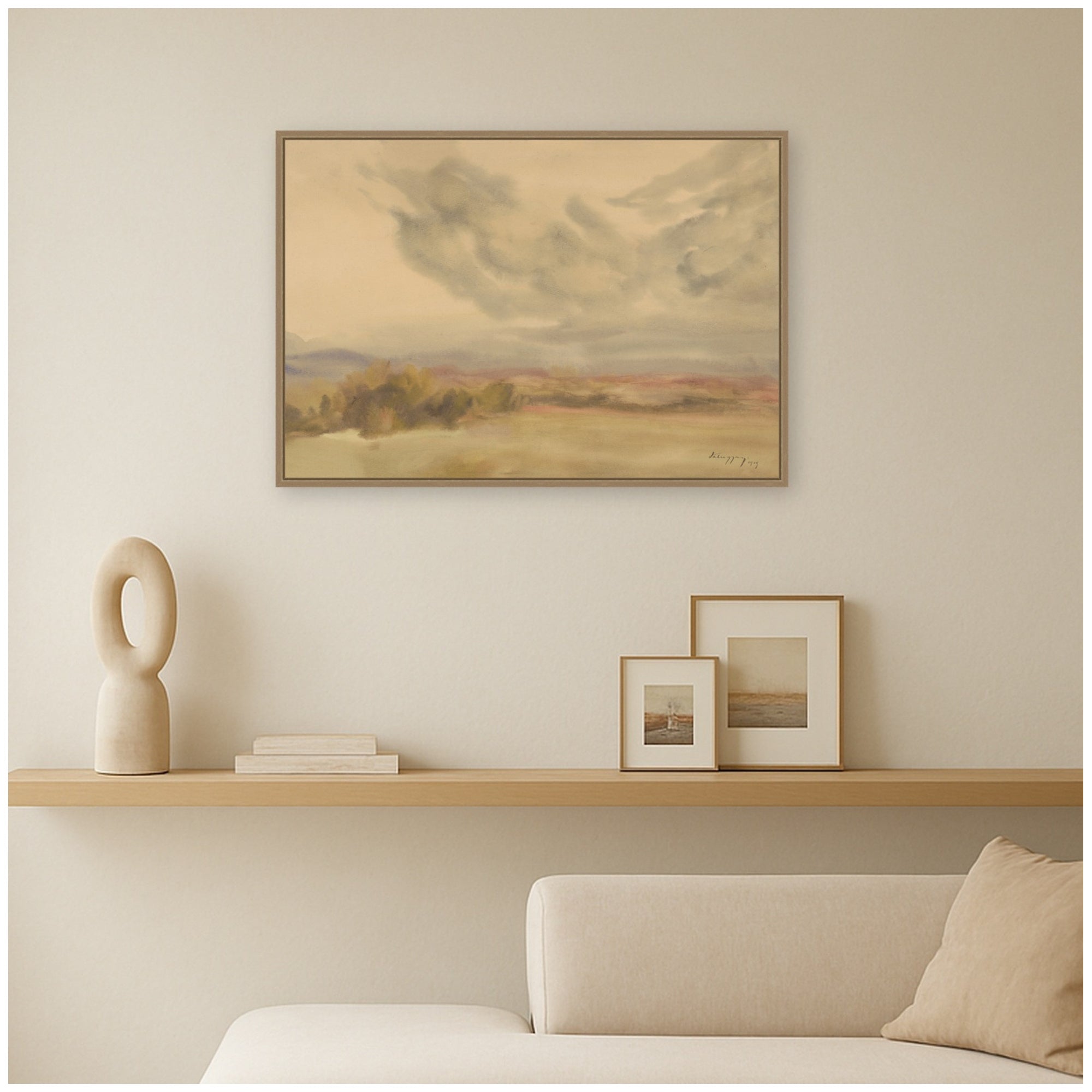 Framed Canvas 33x23 Sylvie Dark Gold 5