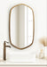Hexagon Mirror Gold 20x36 7