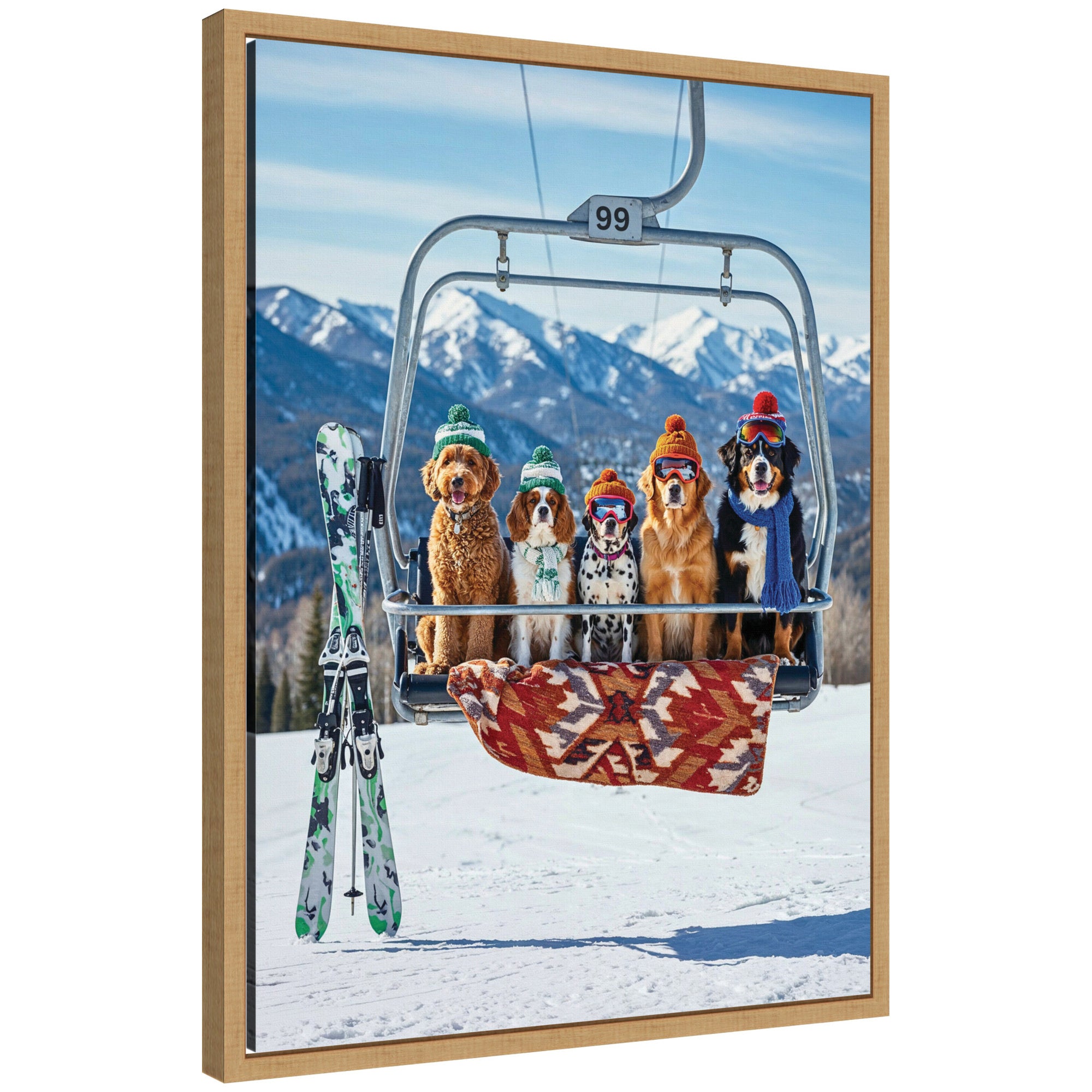 Framed Canvas Sylvie Natural 18x24 1