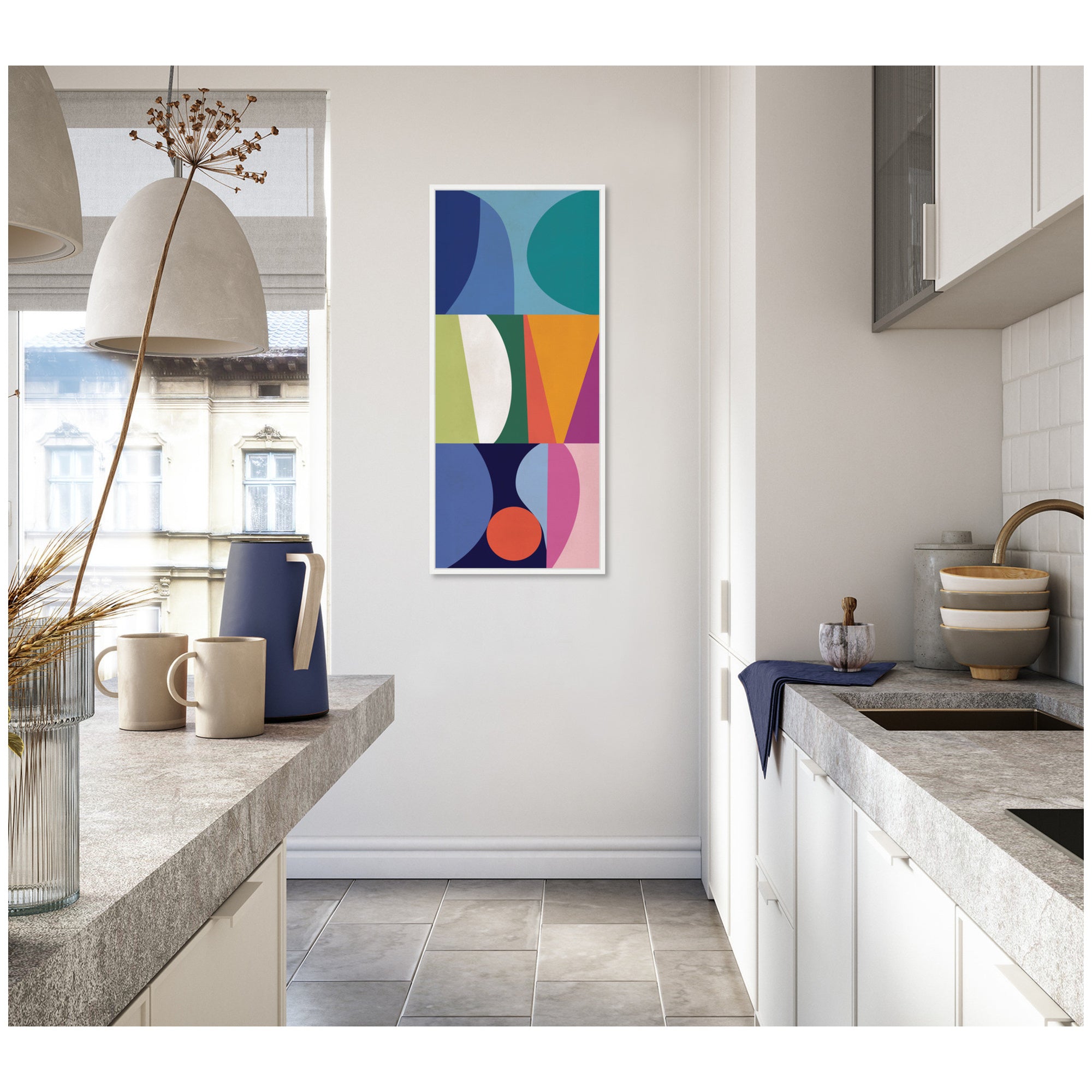 Framed Canvas Sylvie White 18x40 7