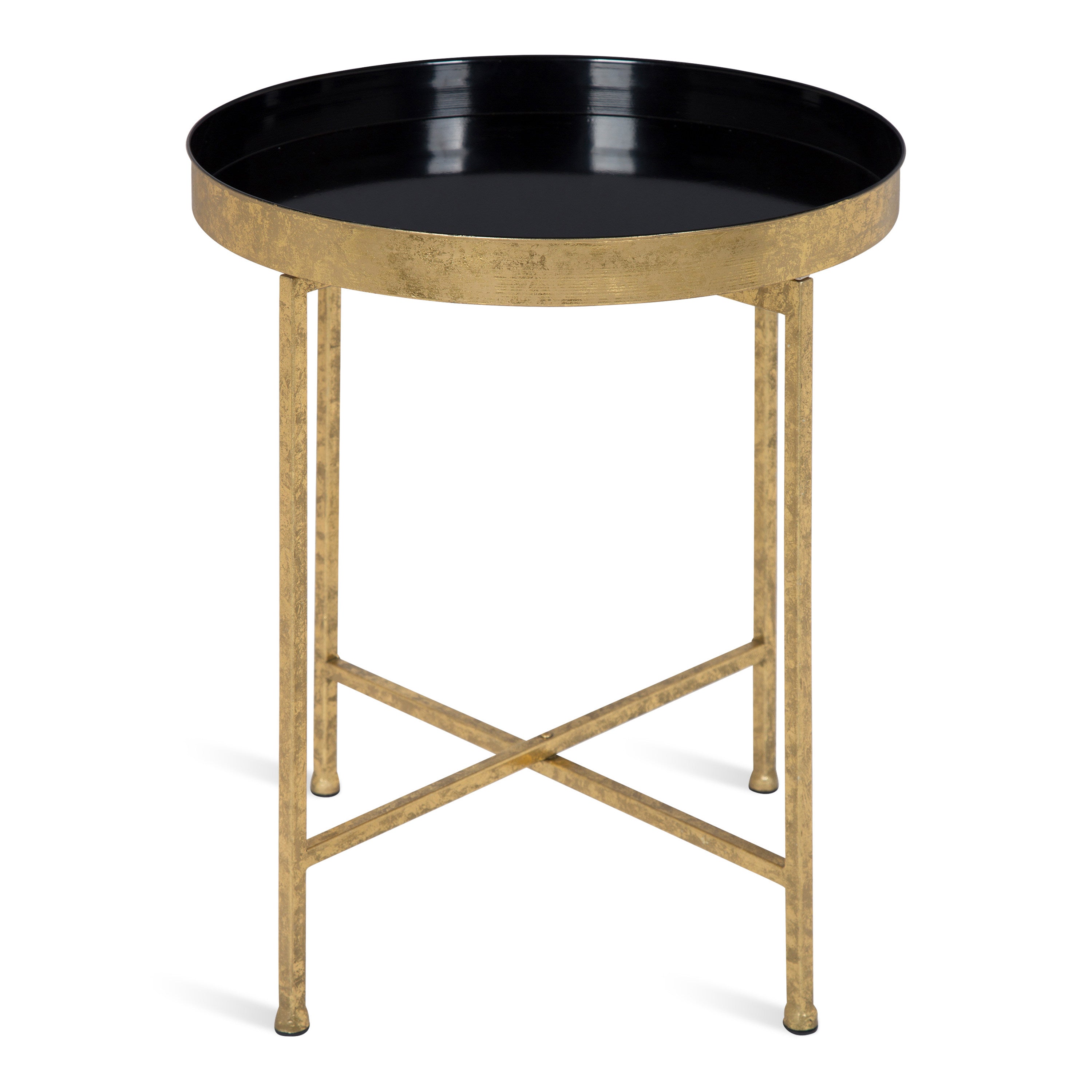 Side Table Black Gold 18.25x18.25x22 3