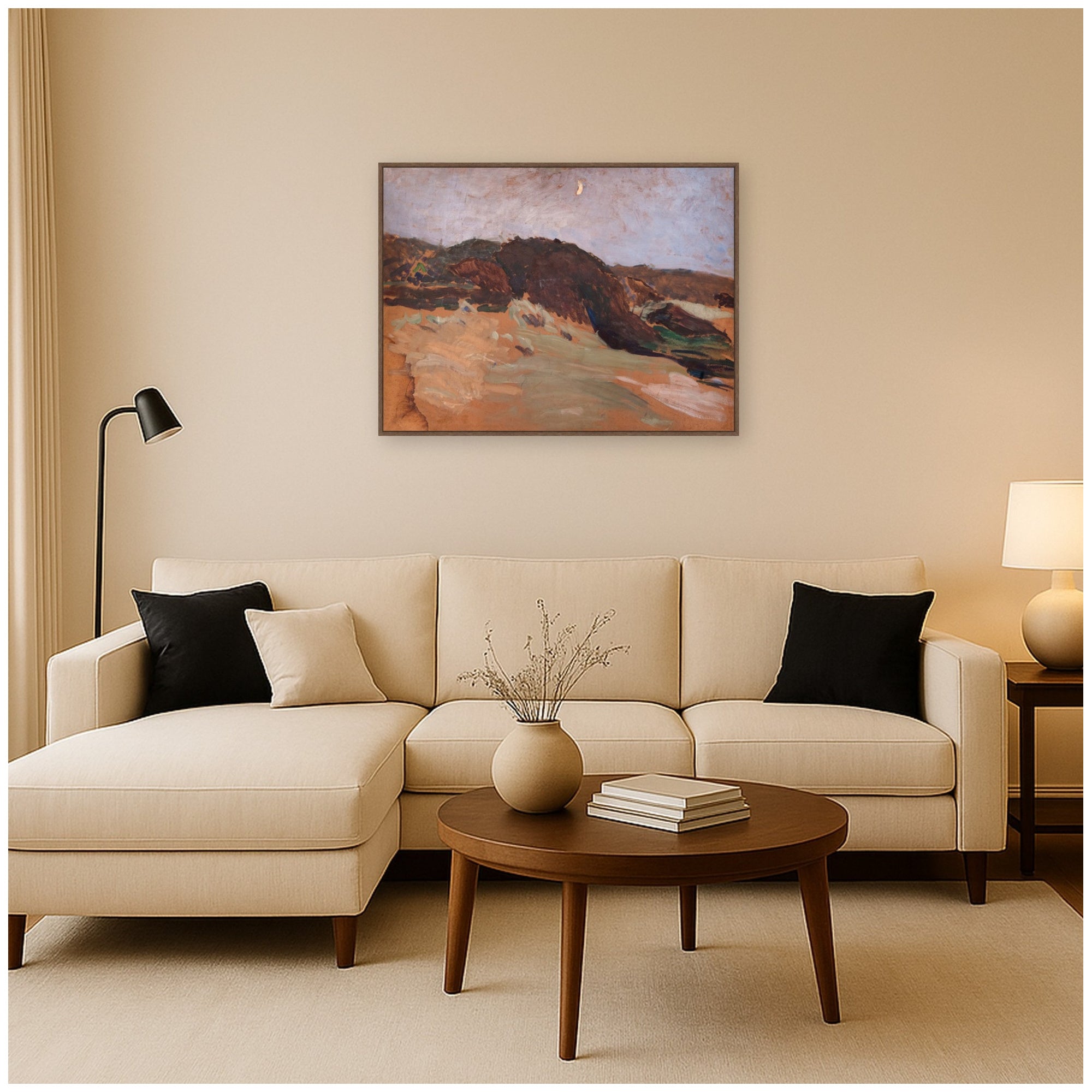 Framed Canvas 42x32 Sylvie Walnut 5