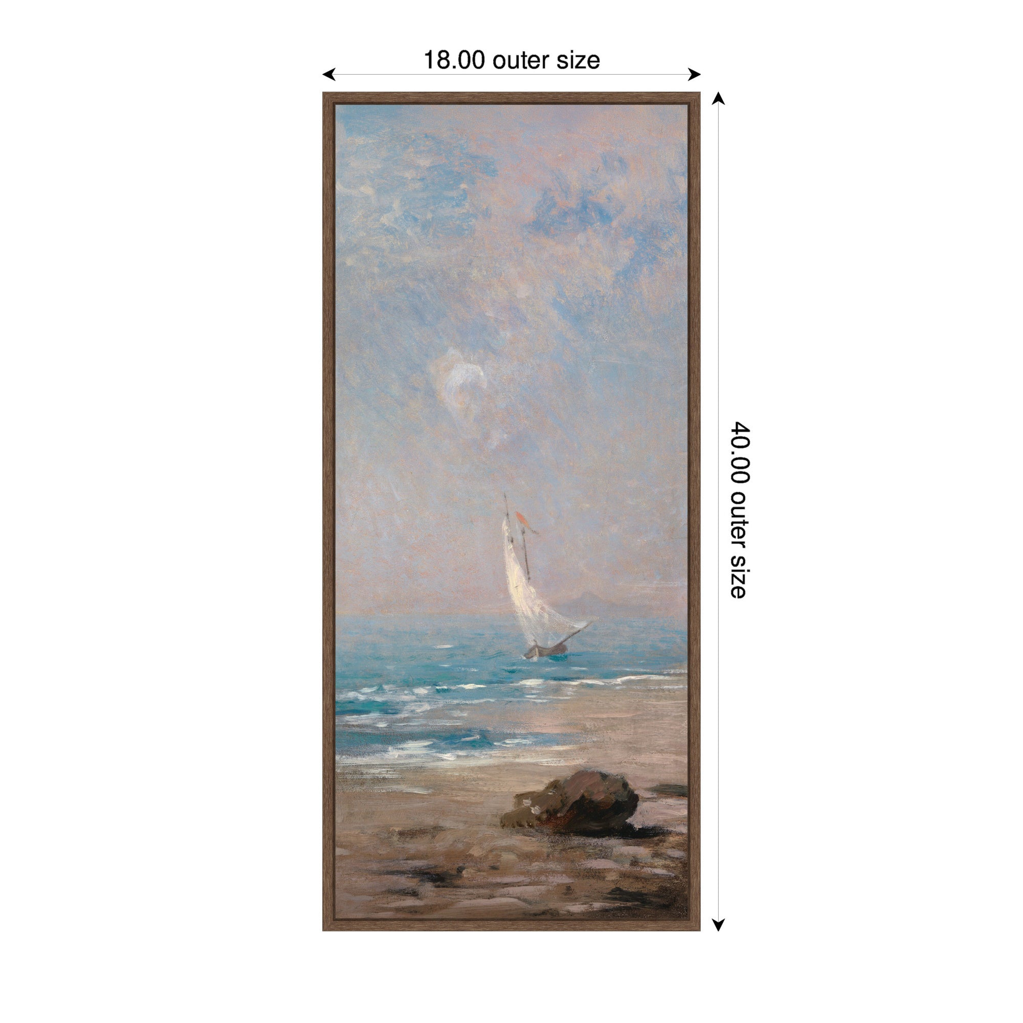 Framed Canvas 18x40 Sylvie Walnut 2