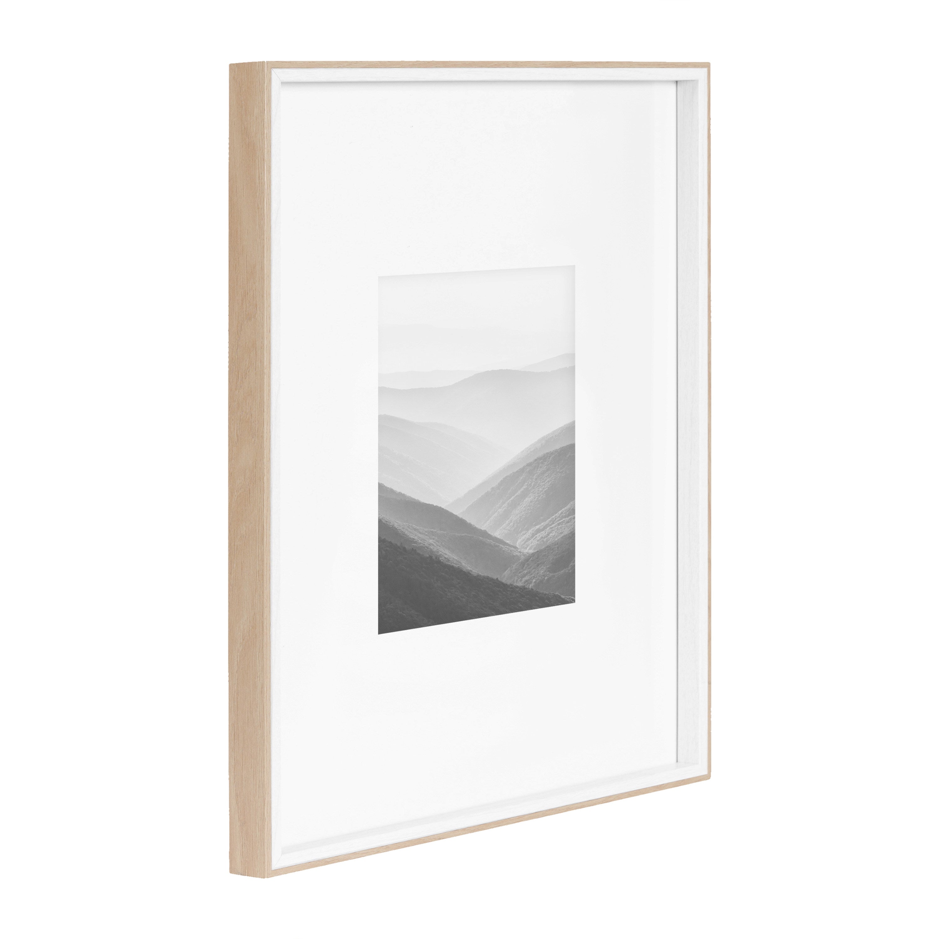Wall Frame 16x20 matted to 8x10 White Natural 5