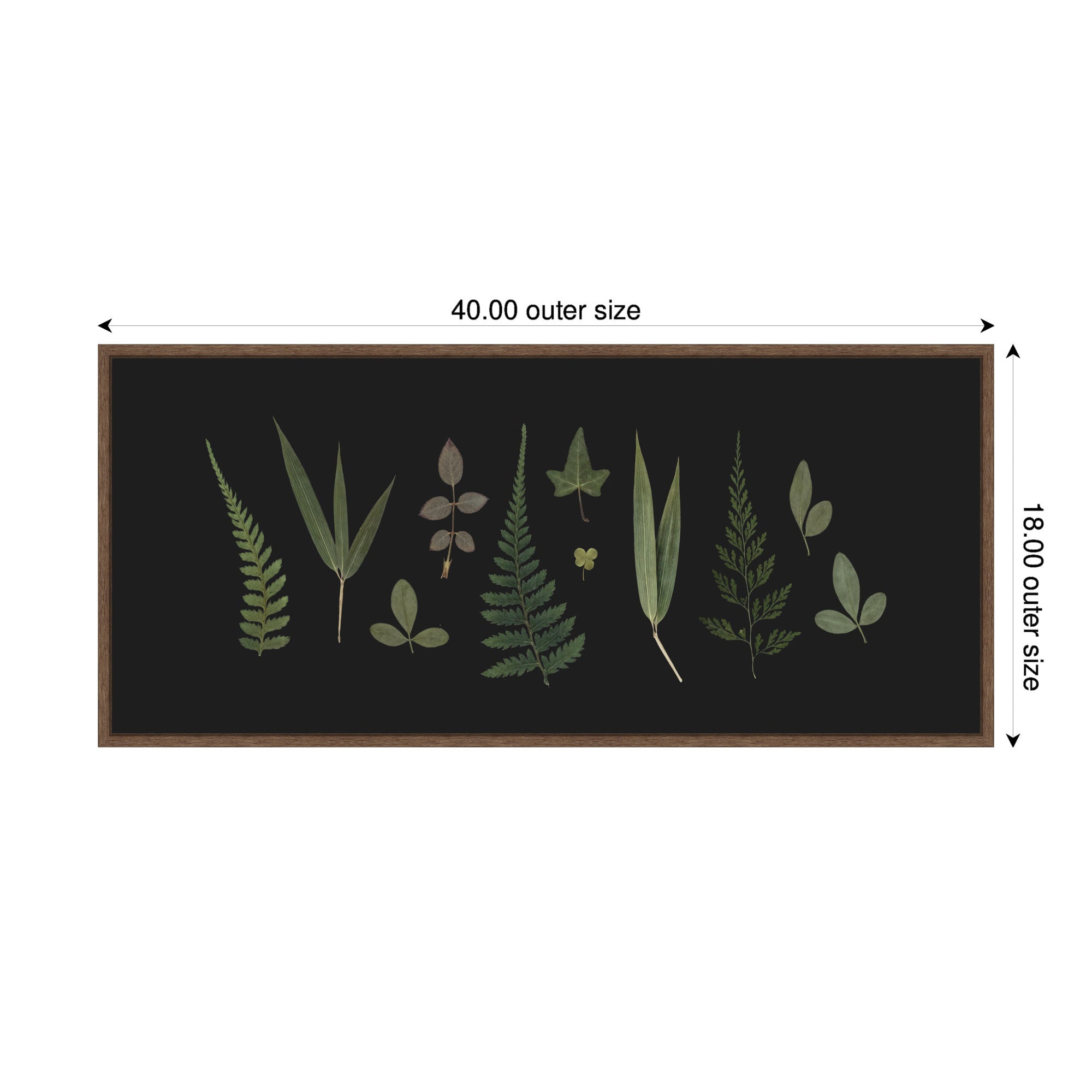 Framed Canvas 40x18 Sylvie Walnut 2
