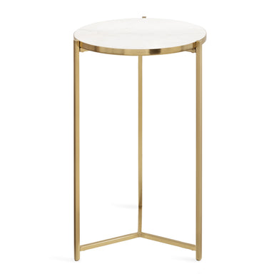 Side Table White Gold 15x15x24 1