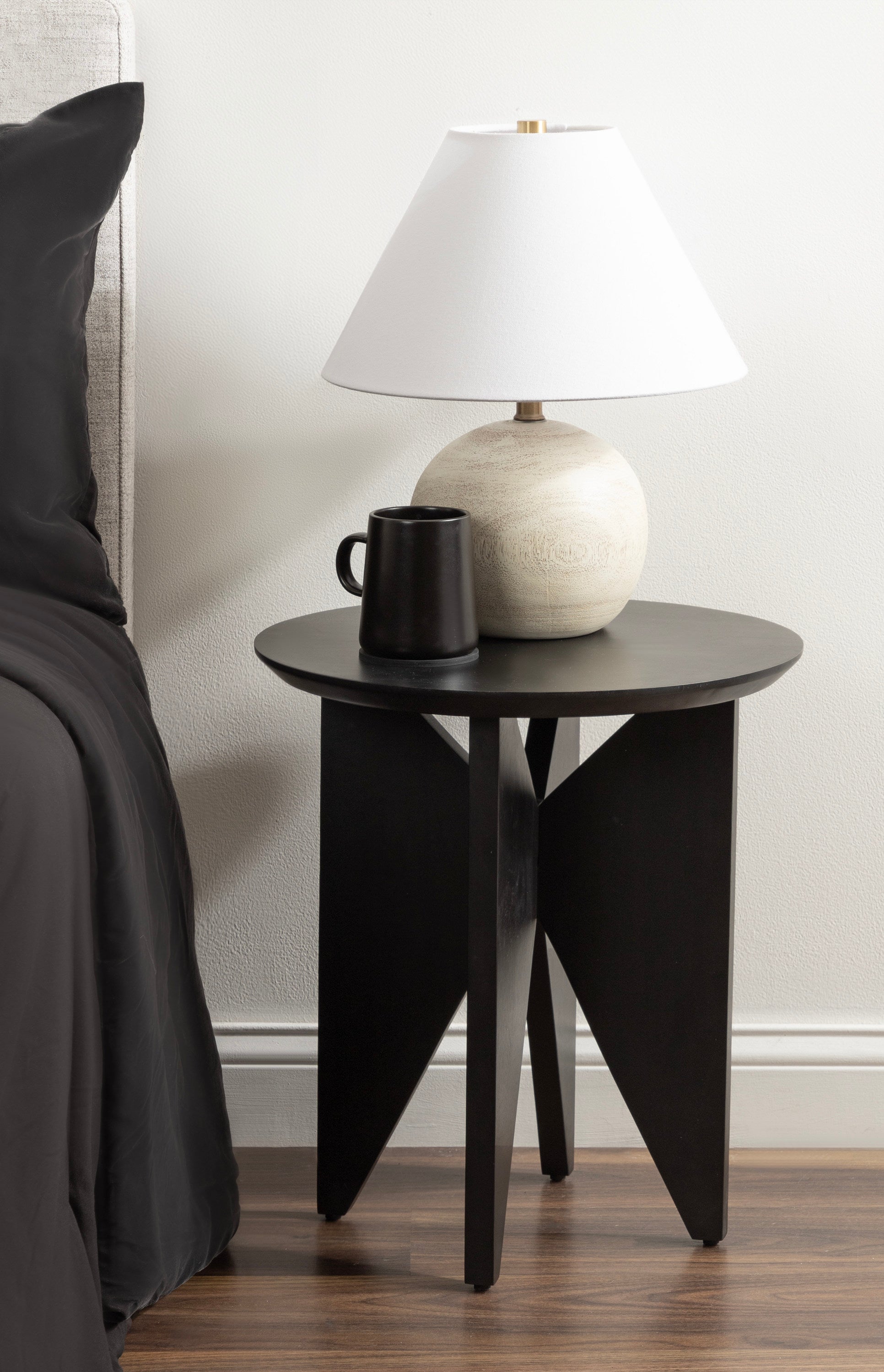 Side Table Black 18x18x20 8