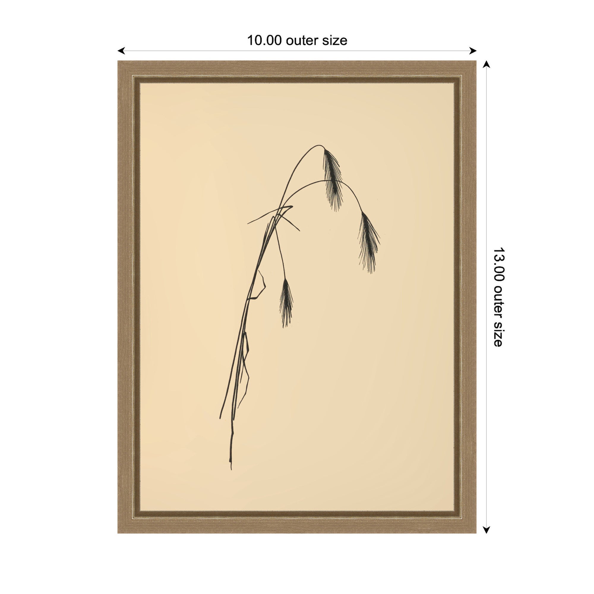Framed Canvas 10x13 Sylvie Dark Gold 2