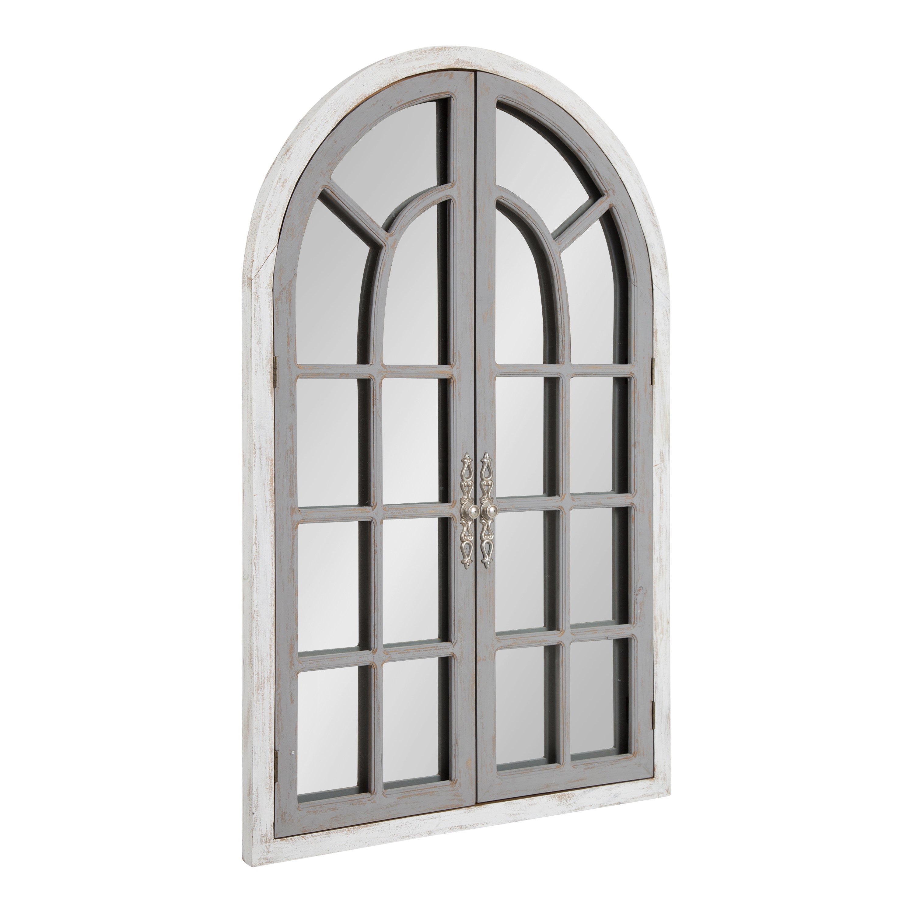 Boldmere Wood Windowpane Arch Mirror