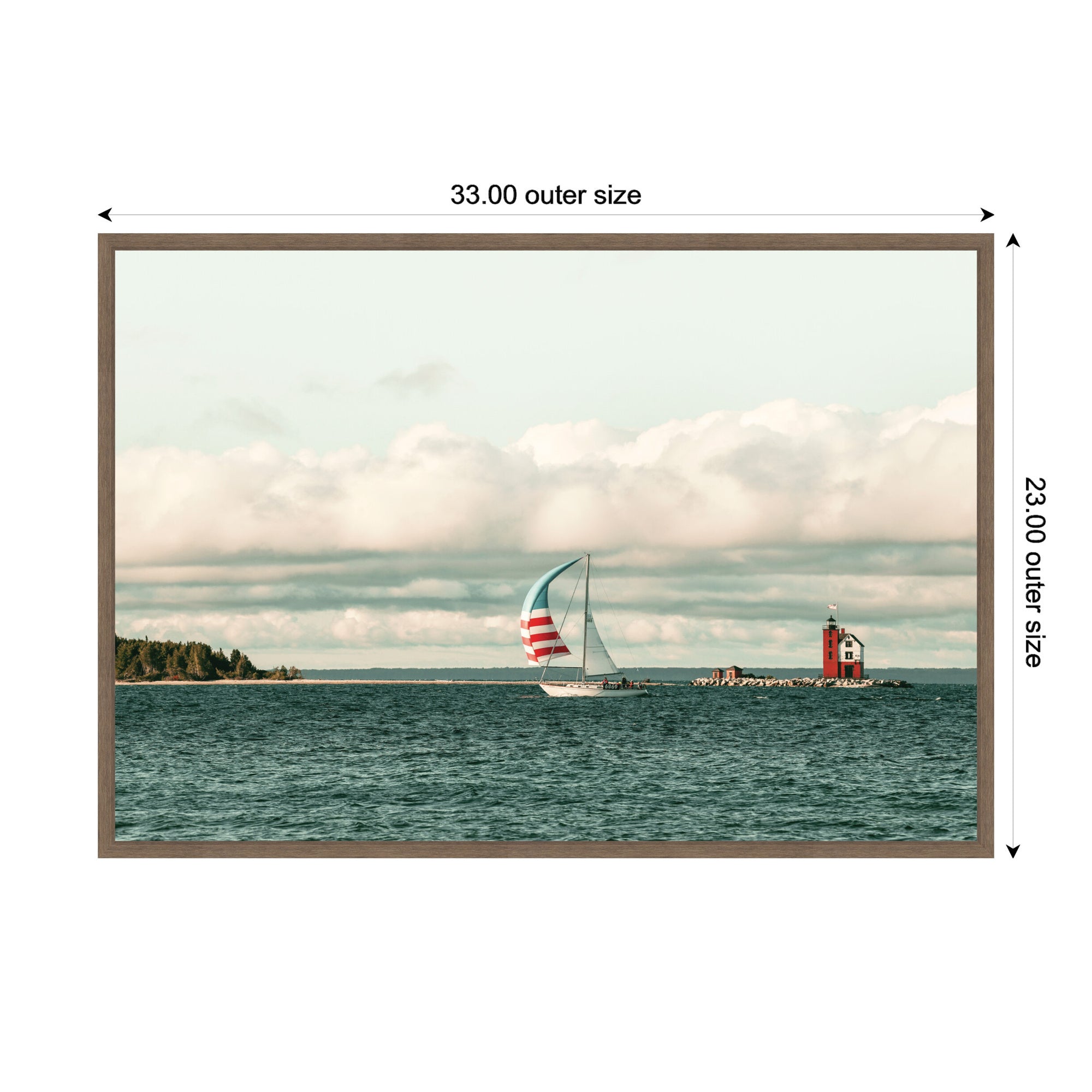 Framed Canvas 33 x 23 Sylvie Walnut 2