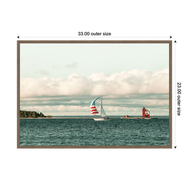 Framed Canvas 33 x 23 Sylvie Walnut 2