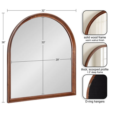 Arch Mirror Dark Brown 32x36 2