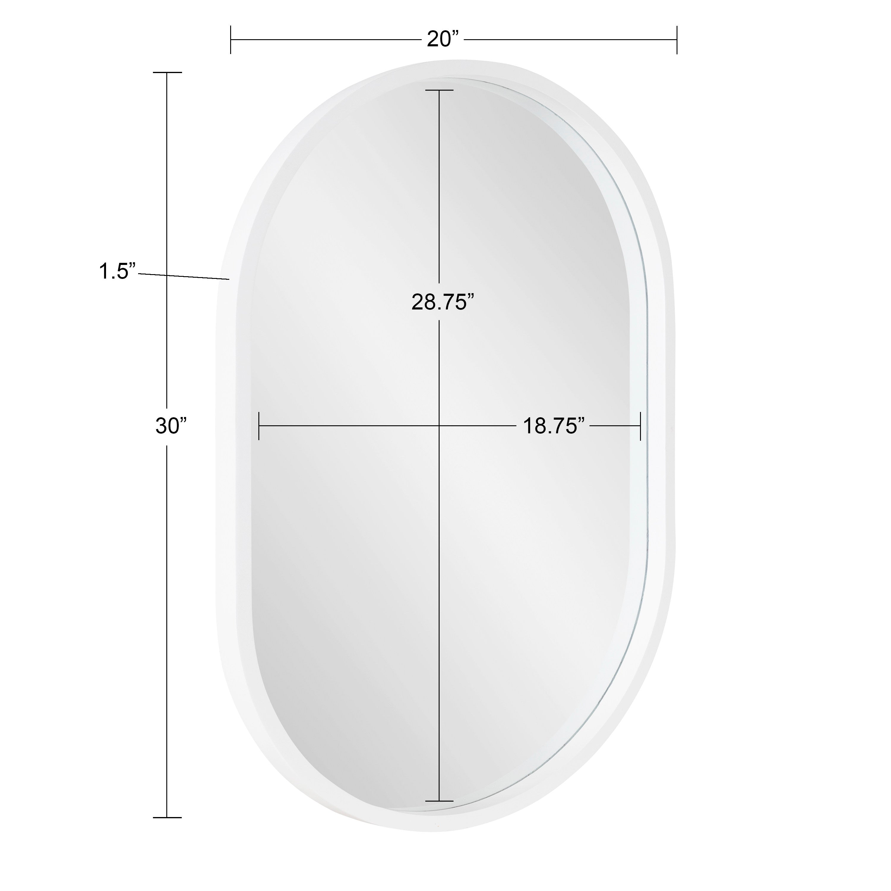 Capsule Mirror White 20x30 5