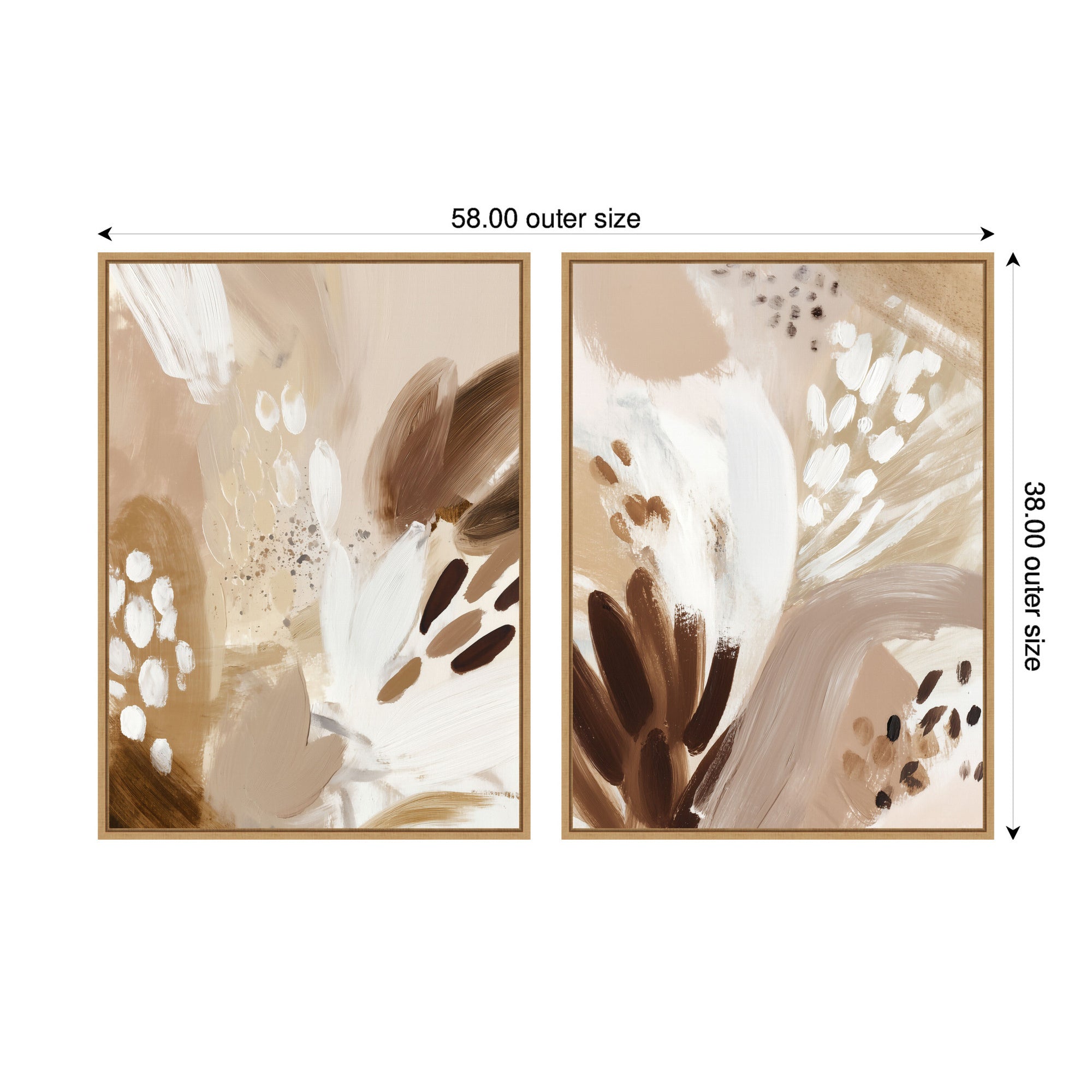 Art Set 2 Piece Set 28x38 Sylvie Natural 2