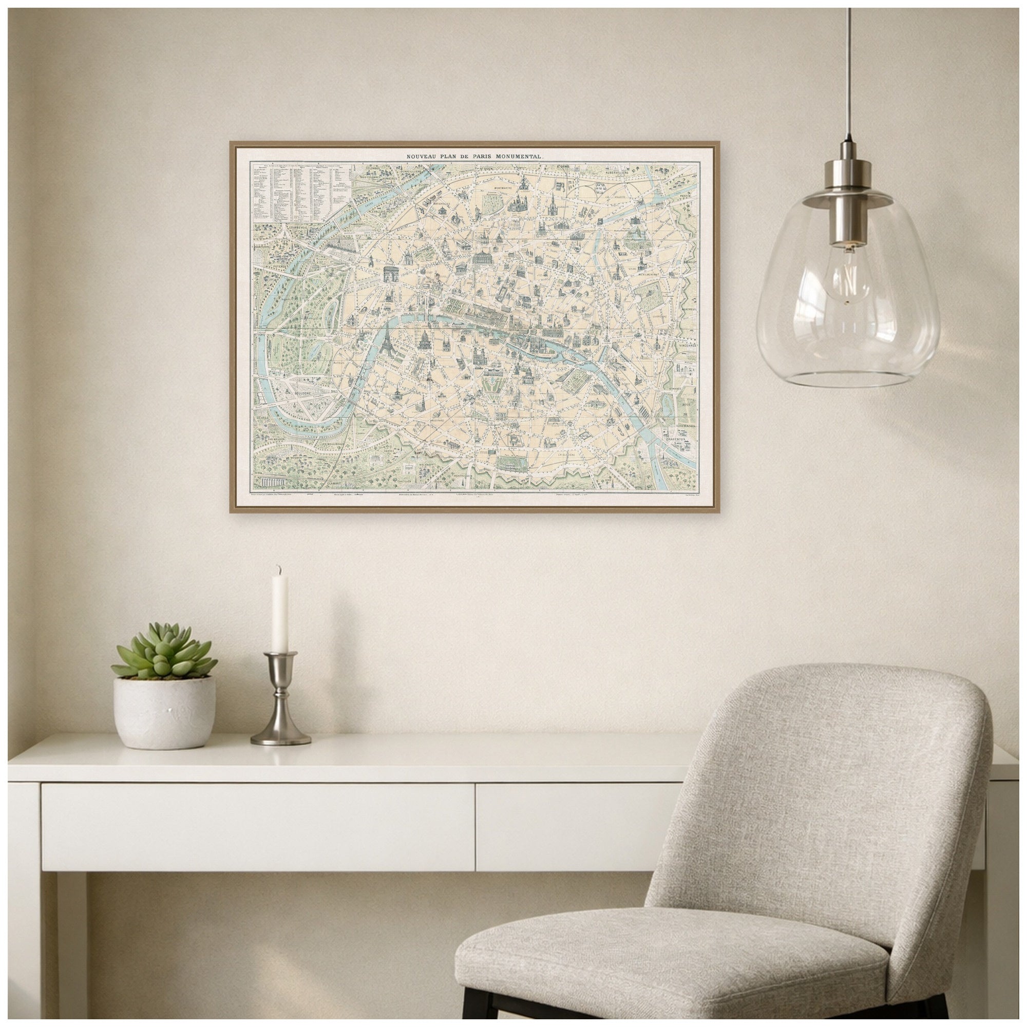 Framed Canvas Sylvie Dark Gold 42x32 6