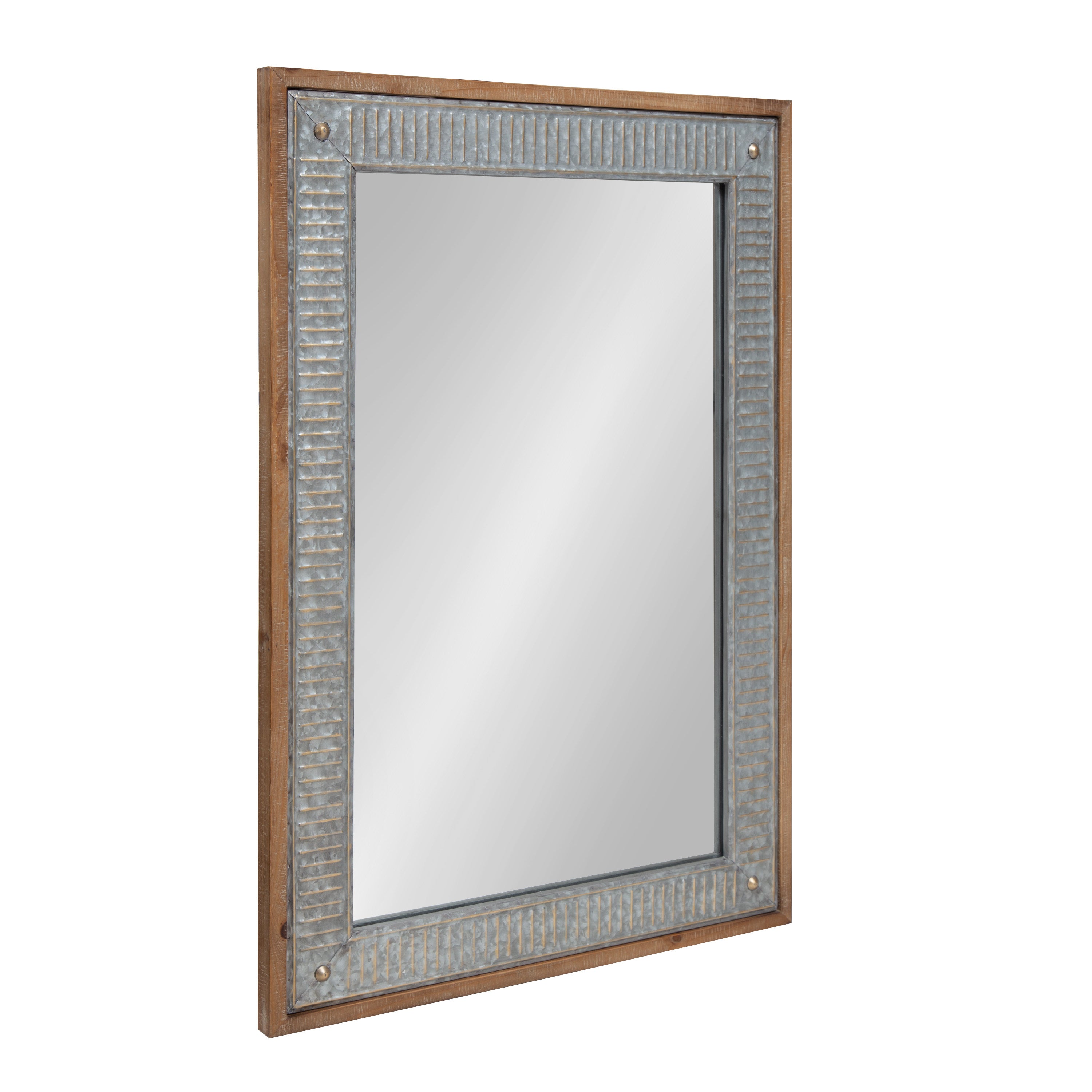 Rectangle Mirror 27x39 Rustic Brown 1