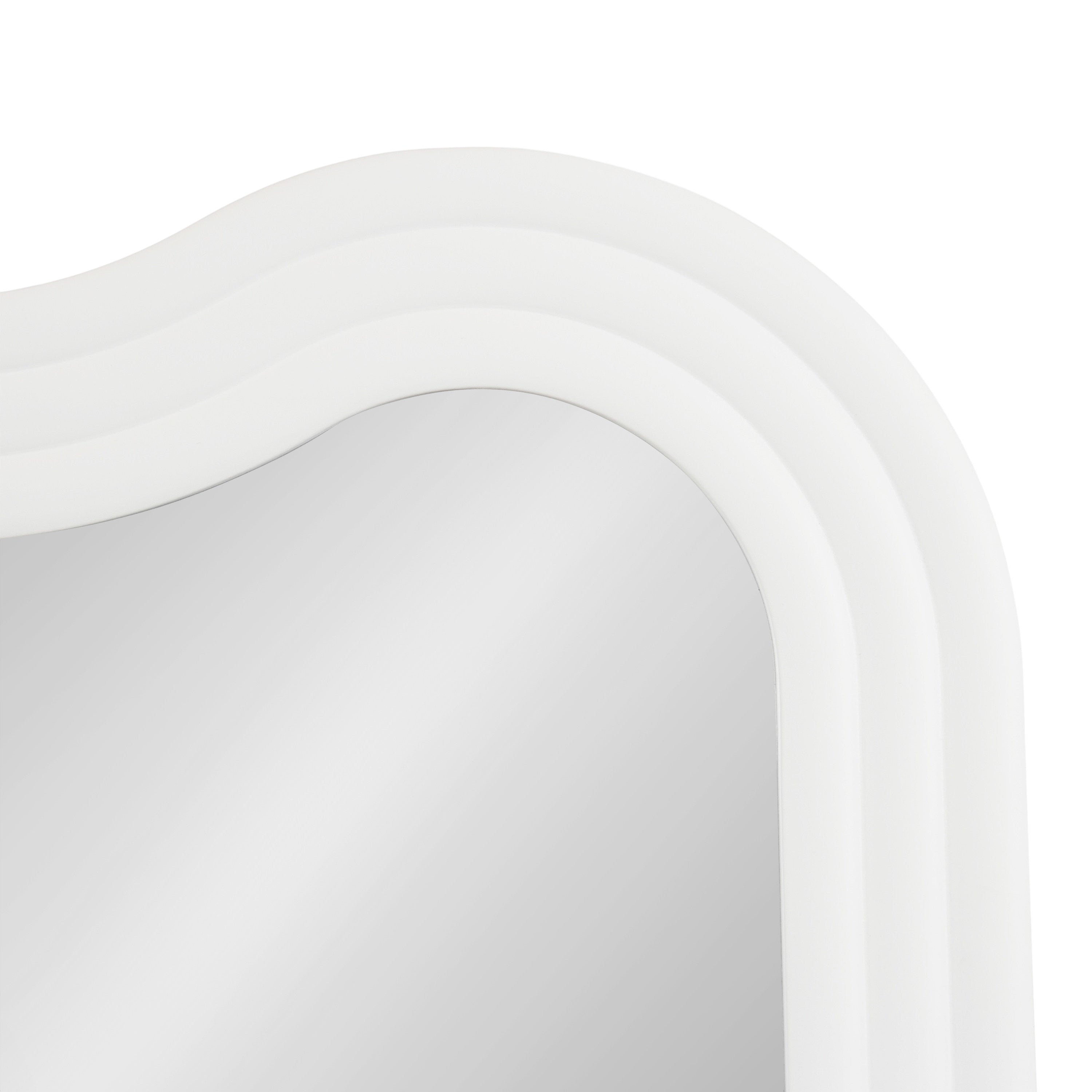 Scallop Mirror White 24x40 3
