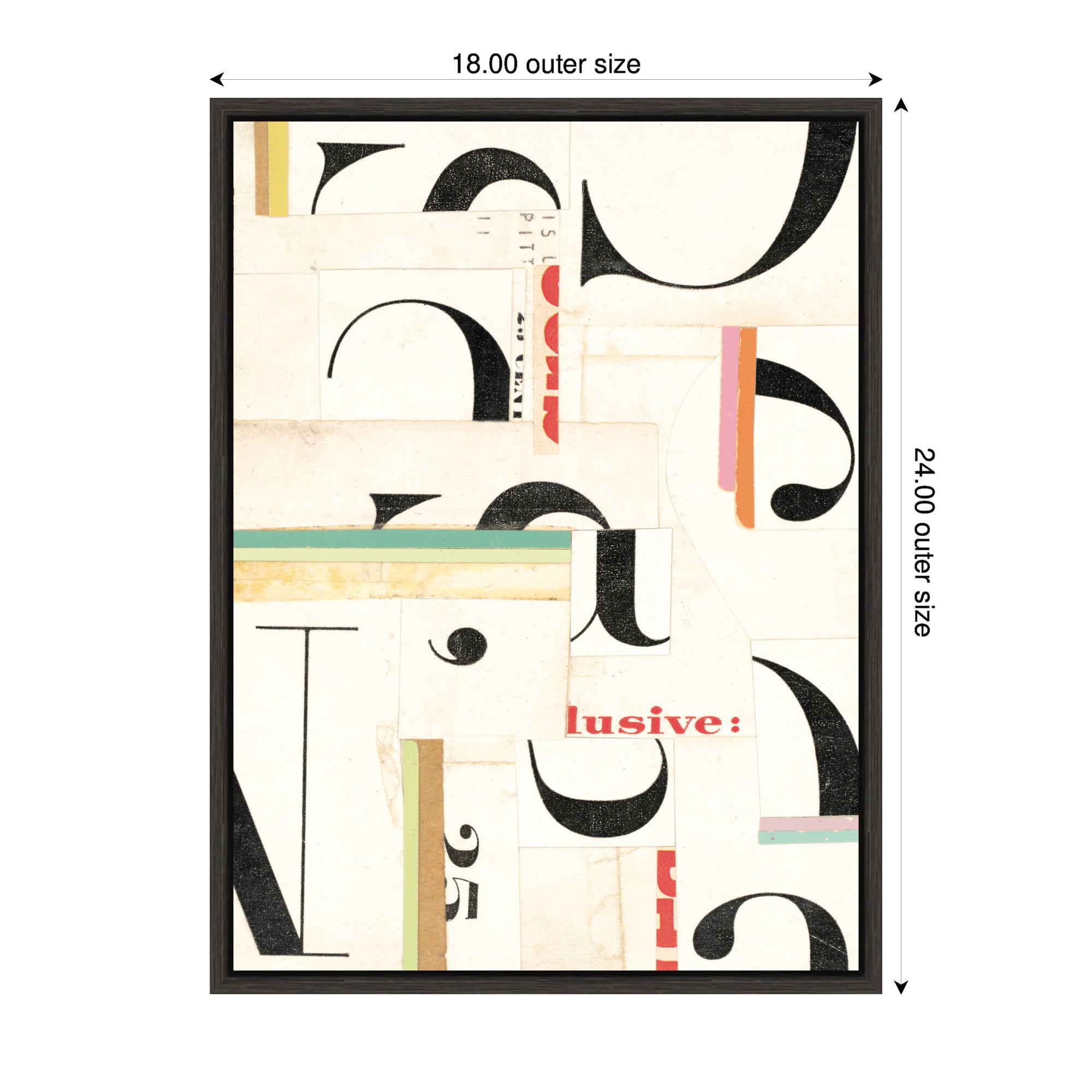 Typography White FC by Felicia Dadak Framed Canvas Wall Art Print