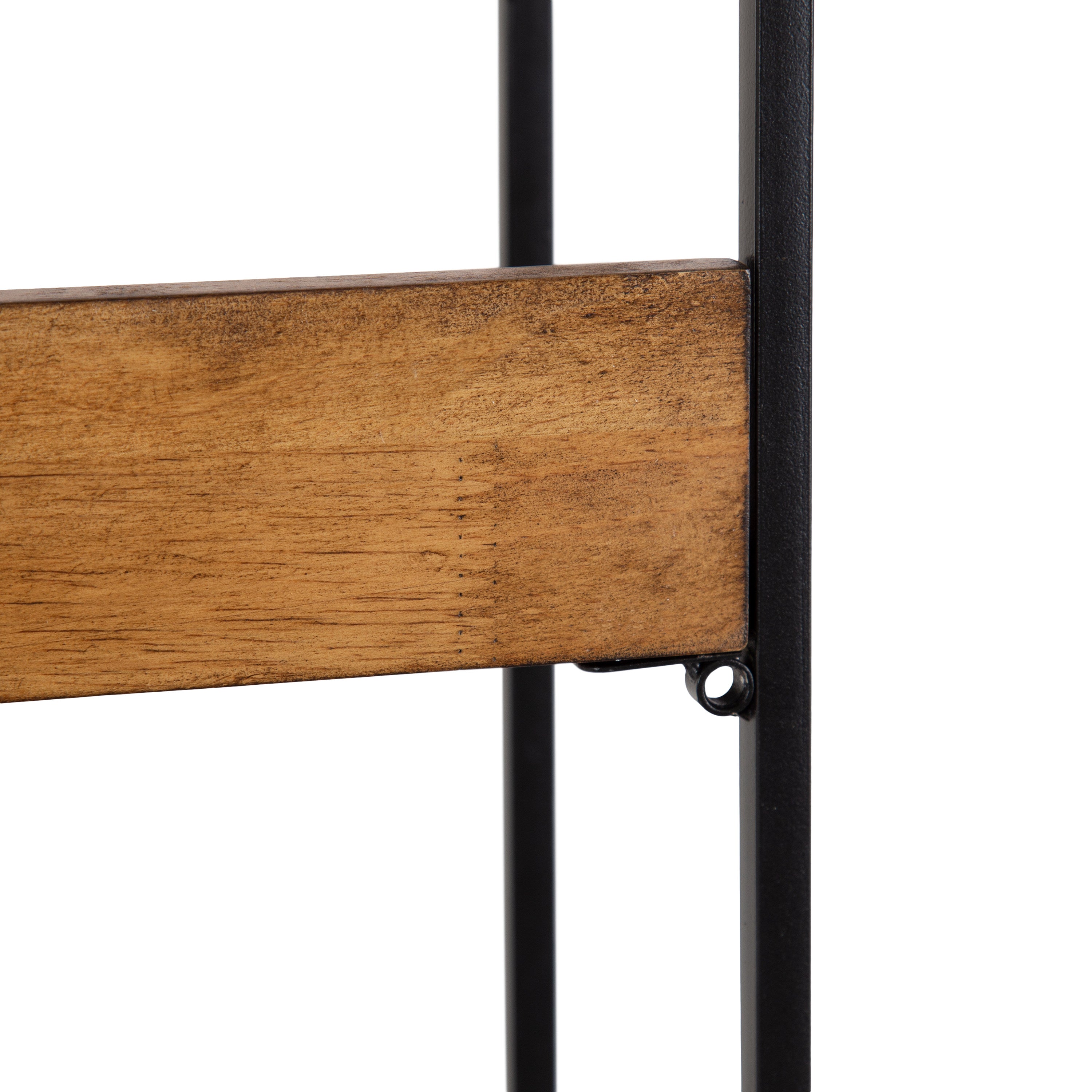 Accent Shelf Rustic Brown Black 18x28x7 4