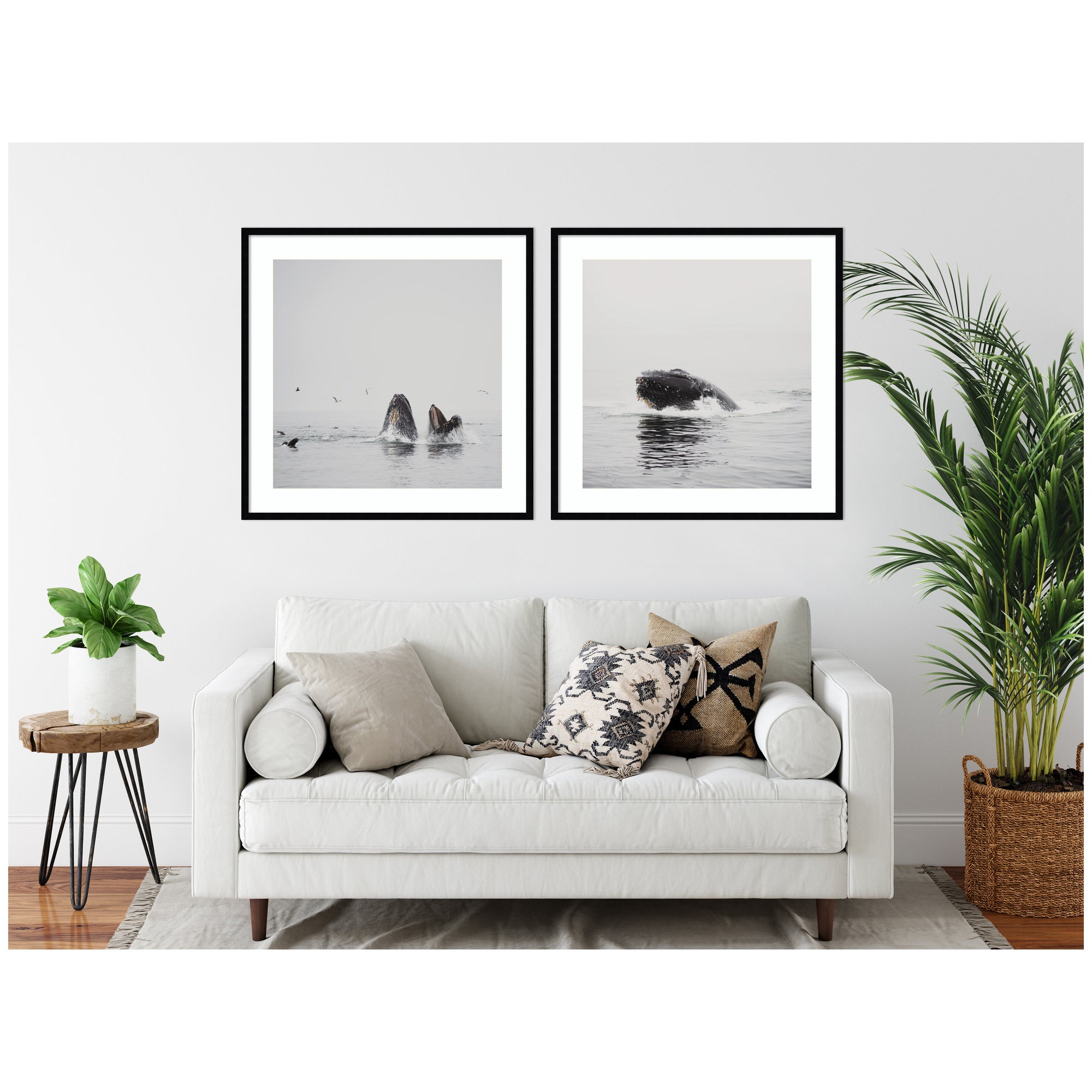 Framed Art Set Svelte Noir Black 2 Piece Set 33x33 7