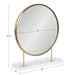 Tabletop Mirror White Gold 18x22 5