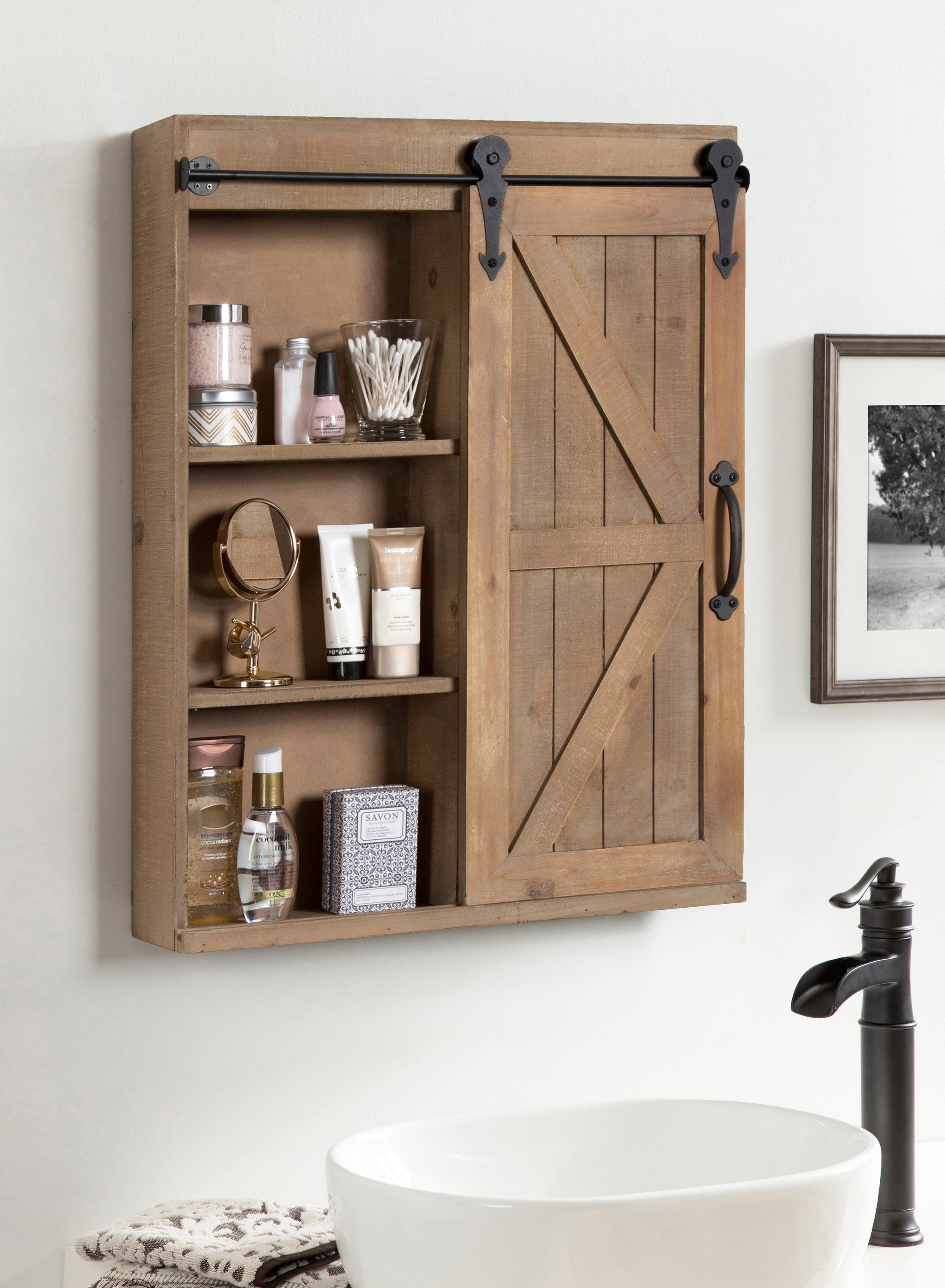Medicine Cabinet Rustic Brown 22x28 8
