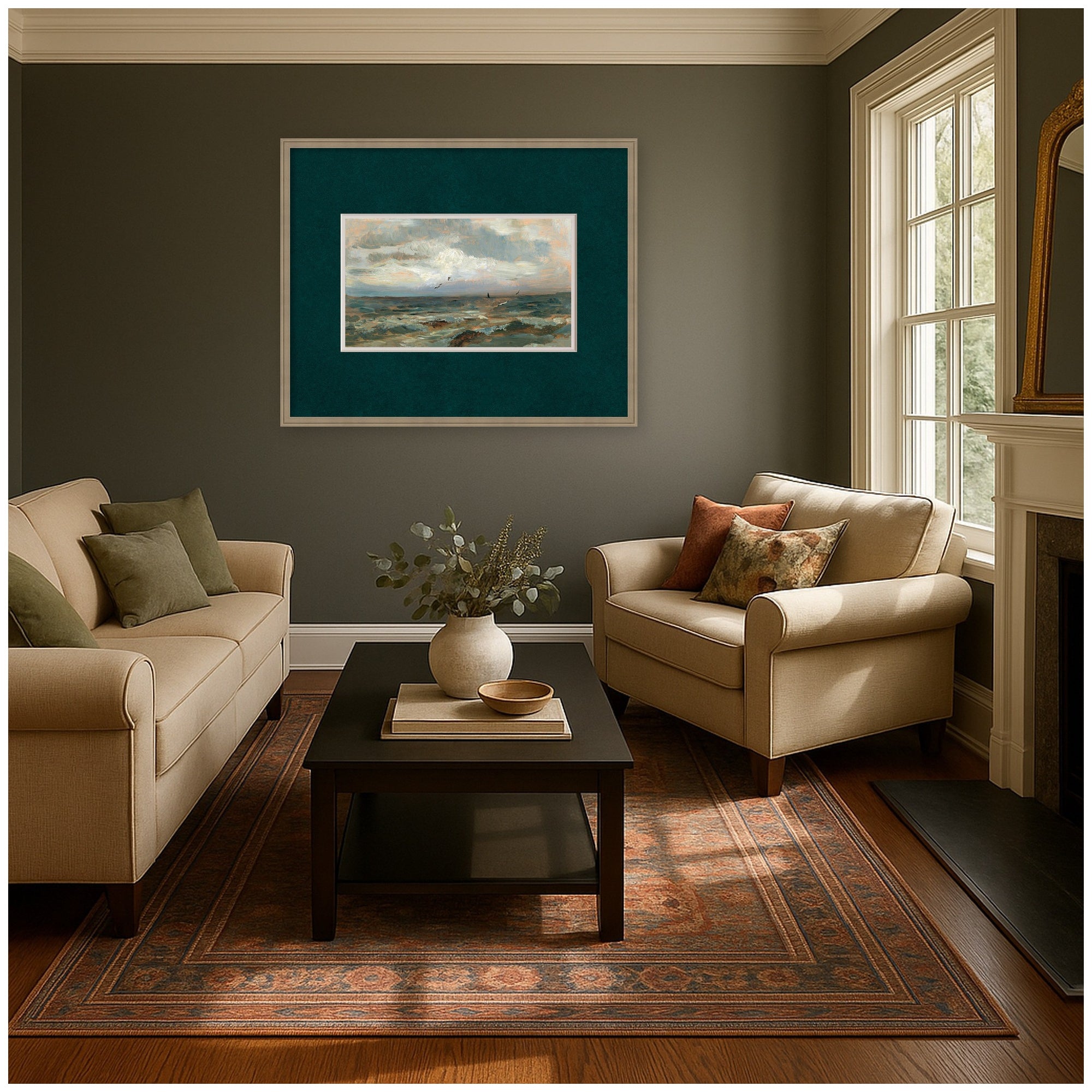 Framed Art 42x34 Florence Light Brown 7
