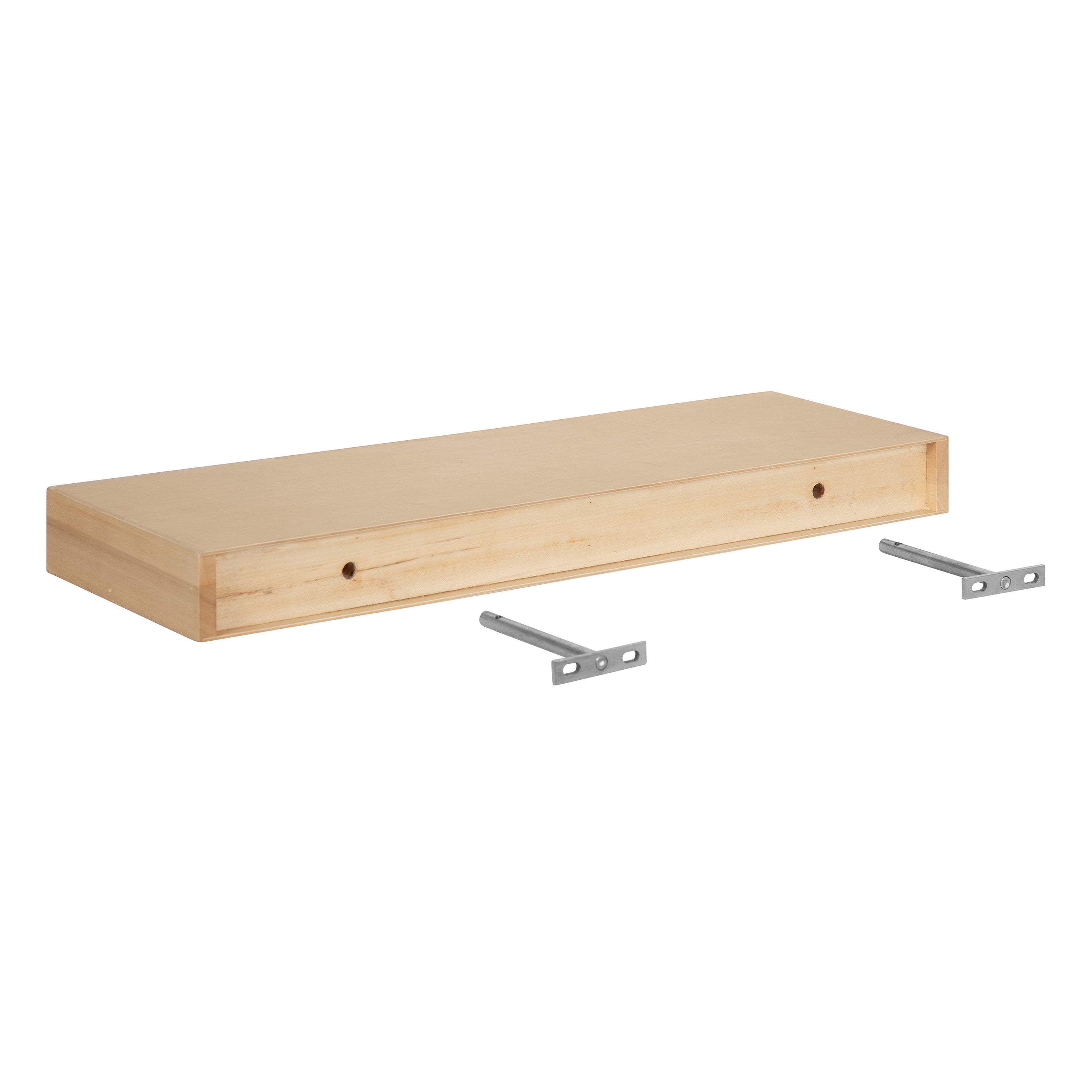 Floating Shelf 2 Piece 24 Inch Natural 6