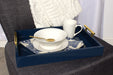 Single Tray Navy Blue Gold 17x13 4
