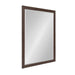 Rectangle Mirror Walnut Brown 27x39 2