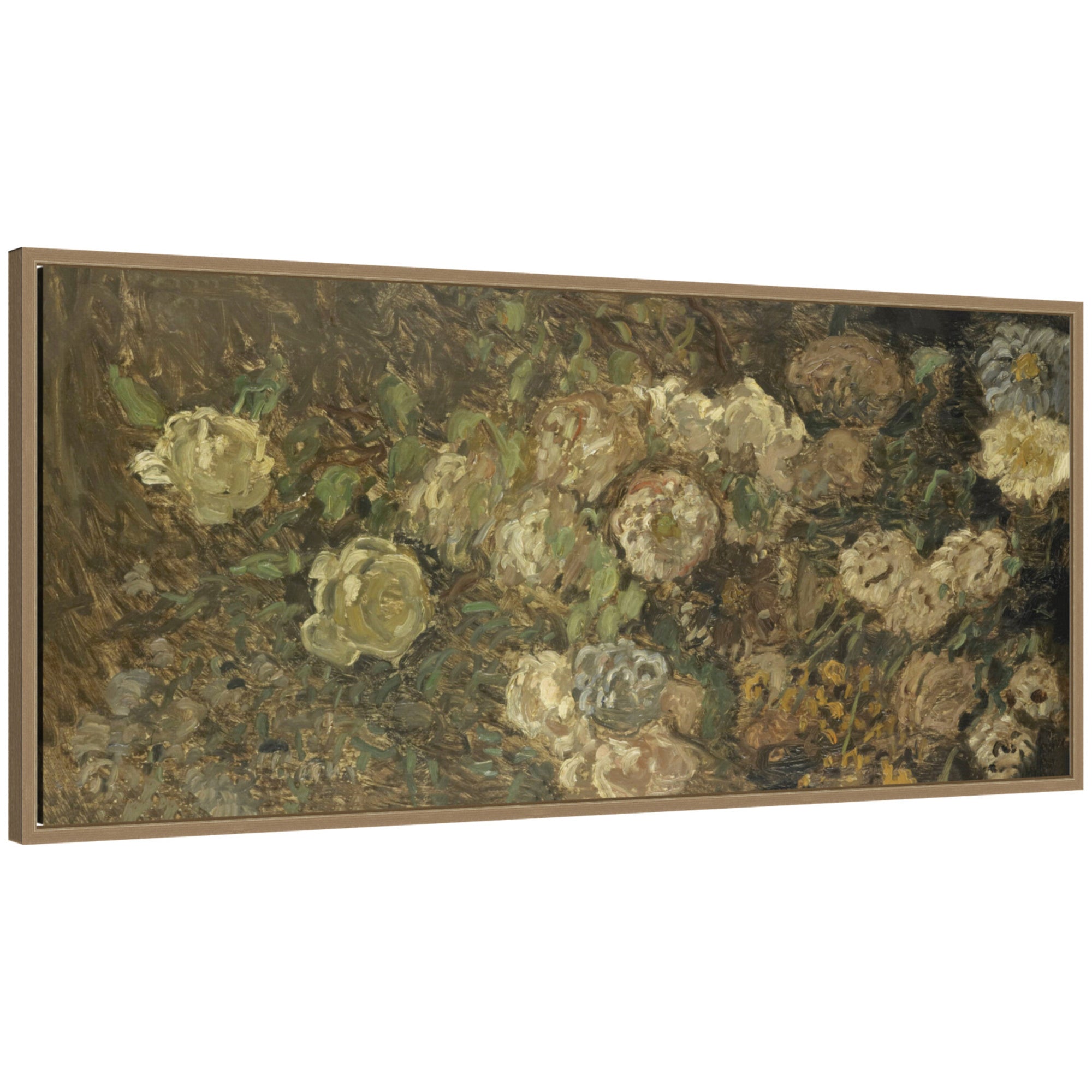 Framed Canvas 40x18 Sylvie Dark Gold 1
