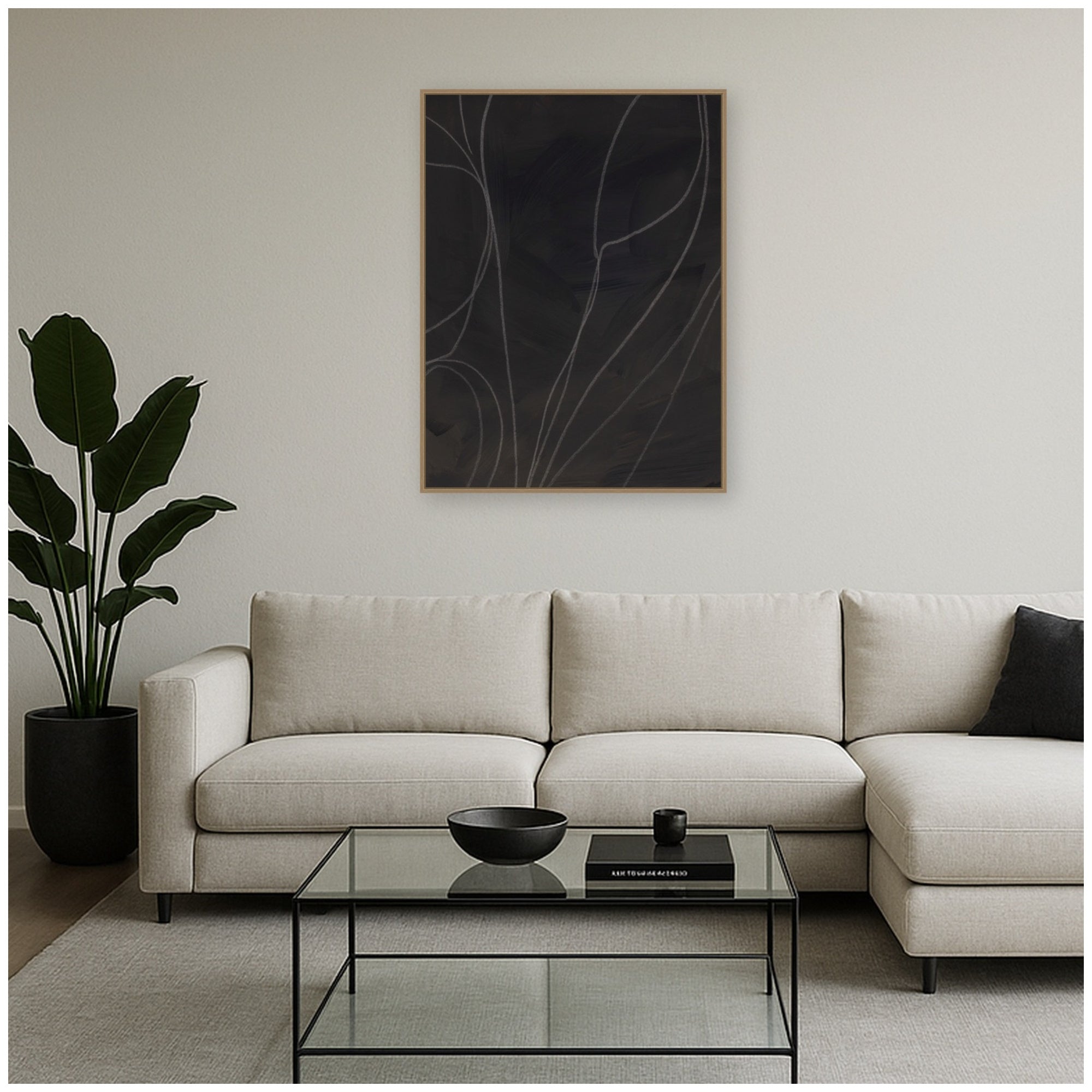 Framed Canvas Sylvie Dark Gold 32x42 6