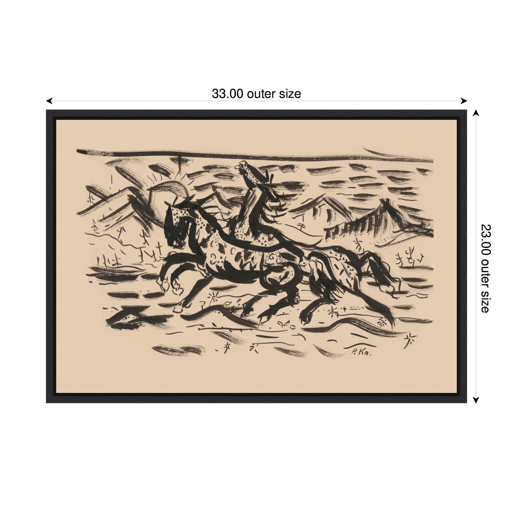 Framed Canvas 33x23 Sylvie Black 2