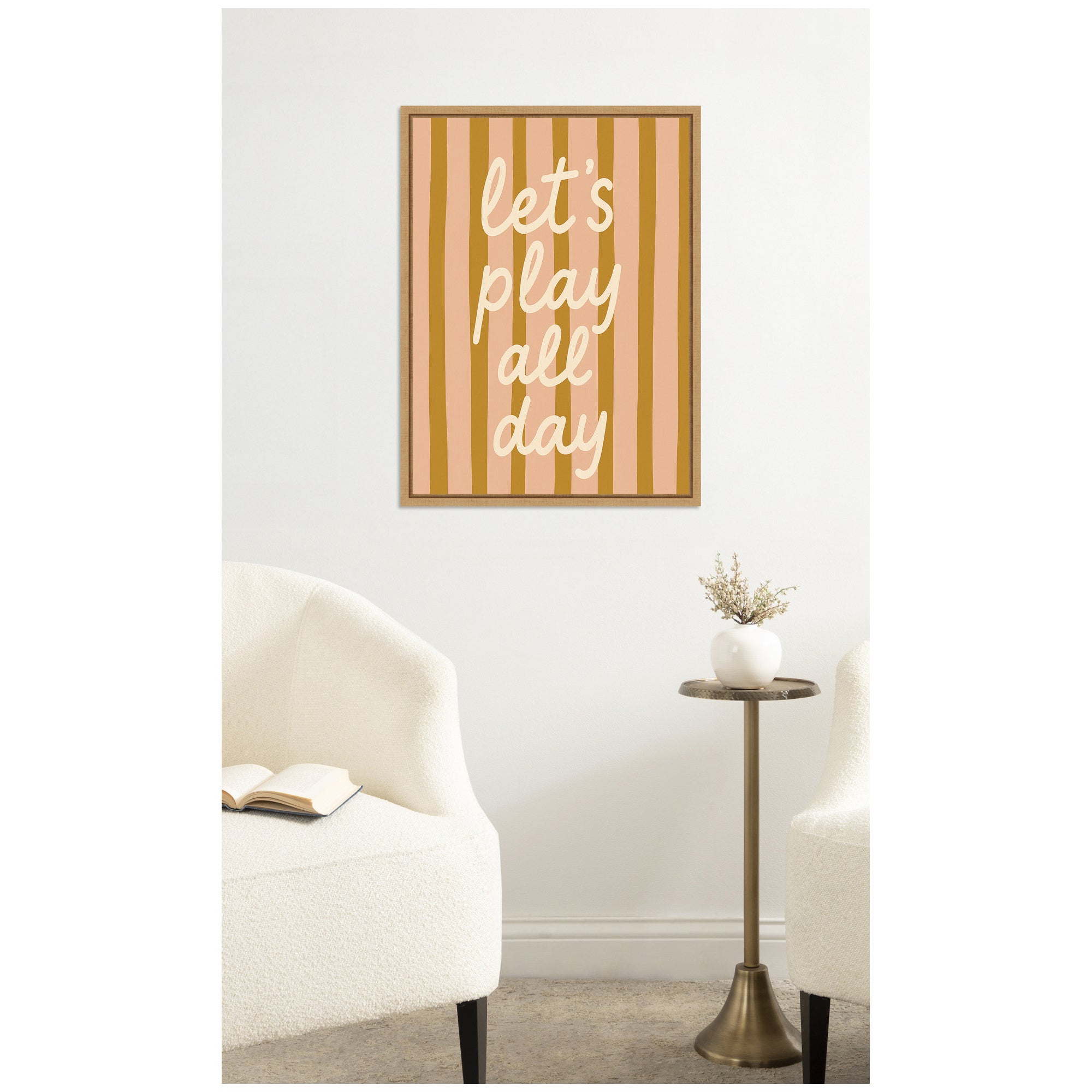 Lets Play All Day by Laura Moss Framed Canvas Wall Art Print