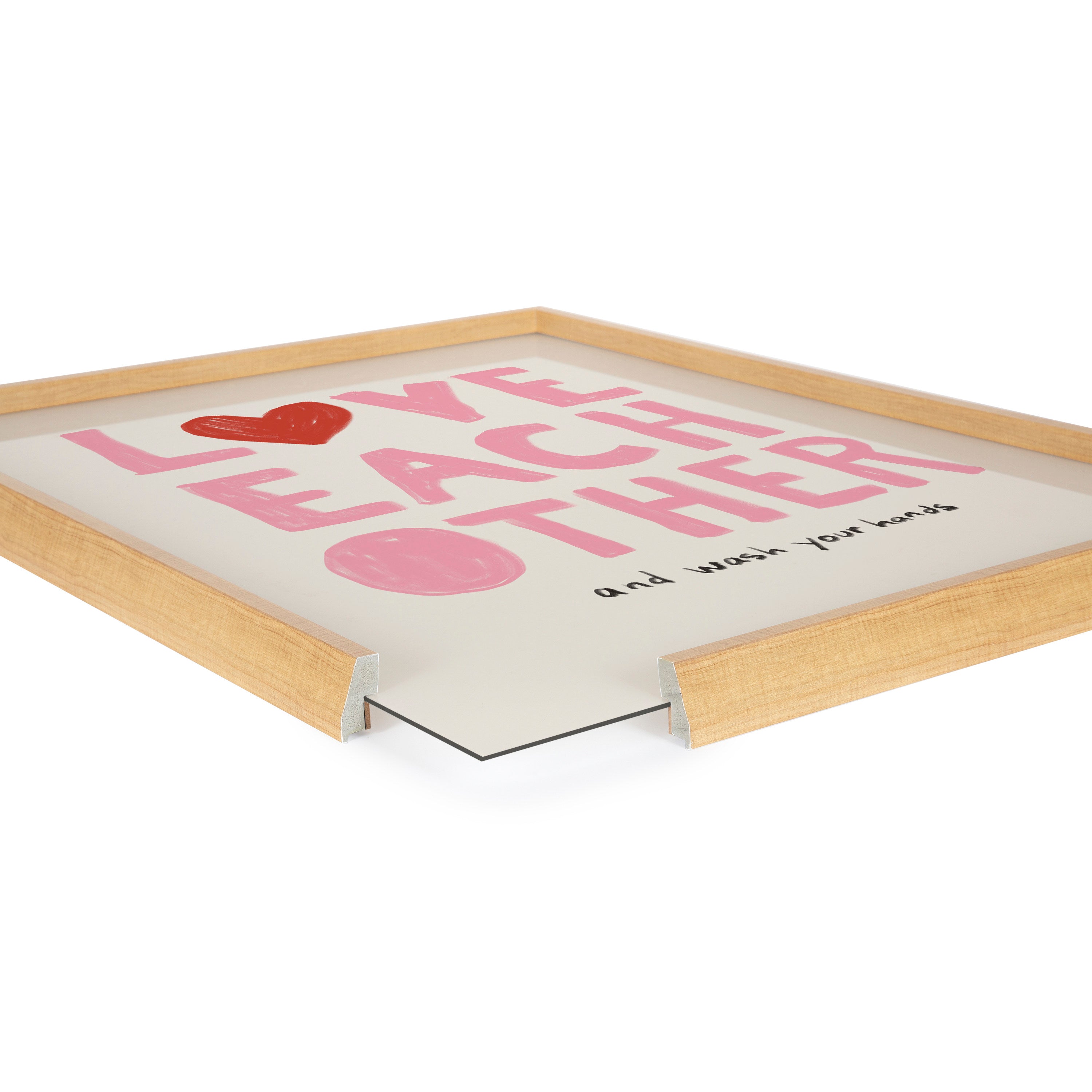 Blake Love Each Other Framed Printed Glass by Kelly Knaga