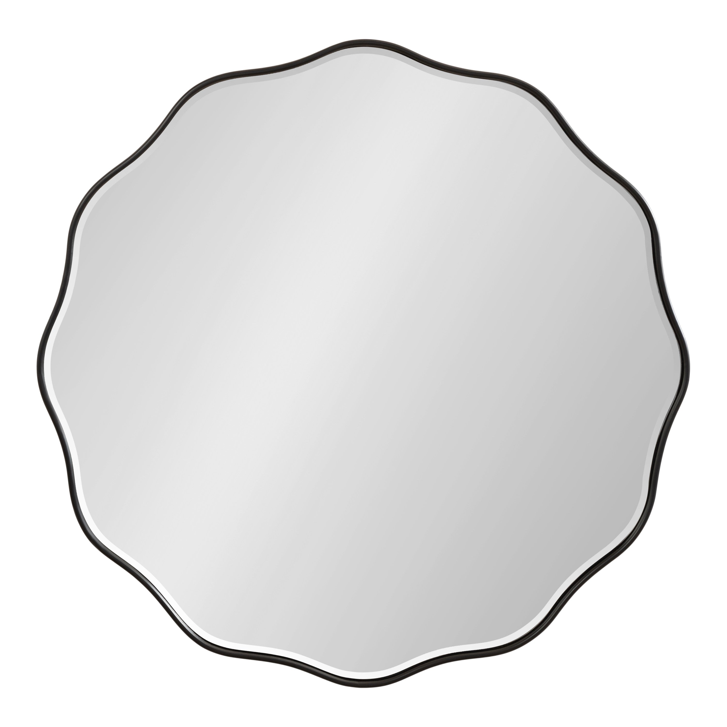 Viona Round Scalloped Mirror
