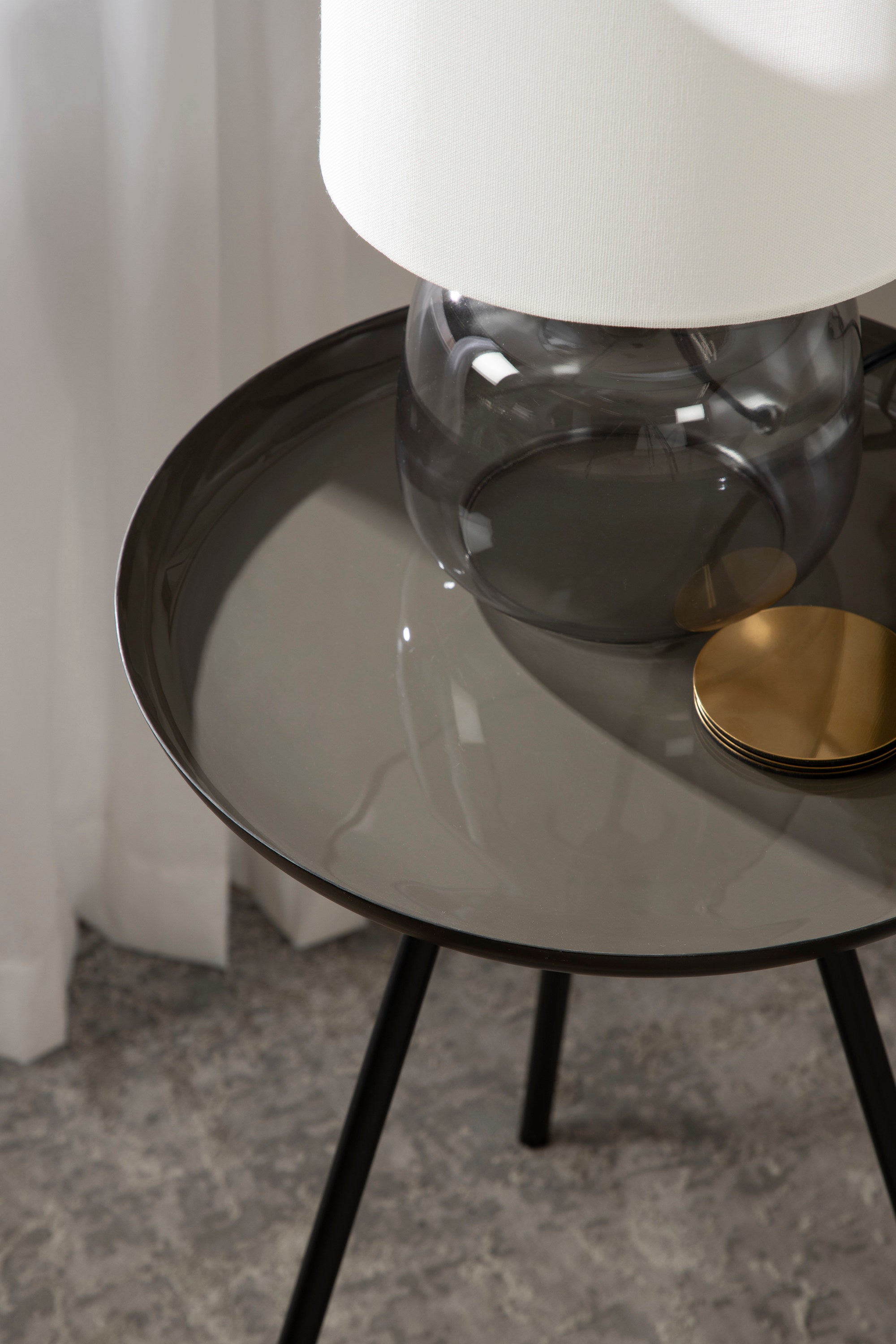 Side Table 15x15x22.5 Brown Black 6