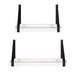Floating Shelf White Black 2 Piece 3