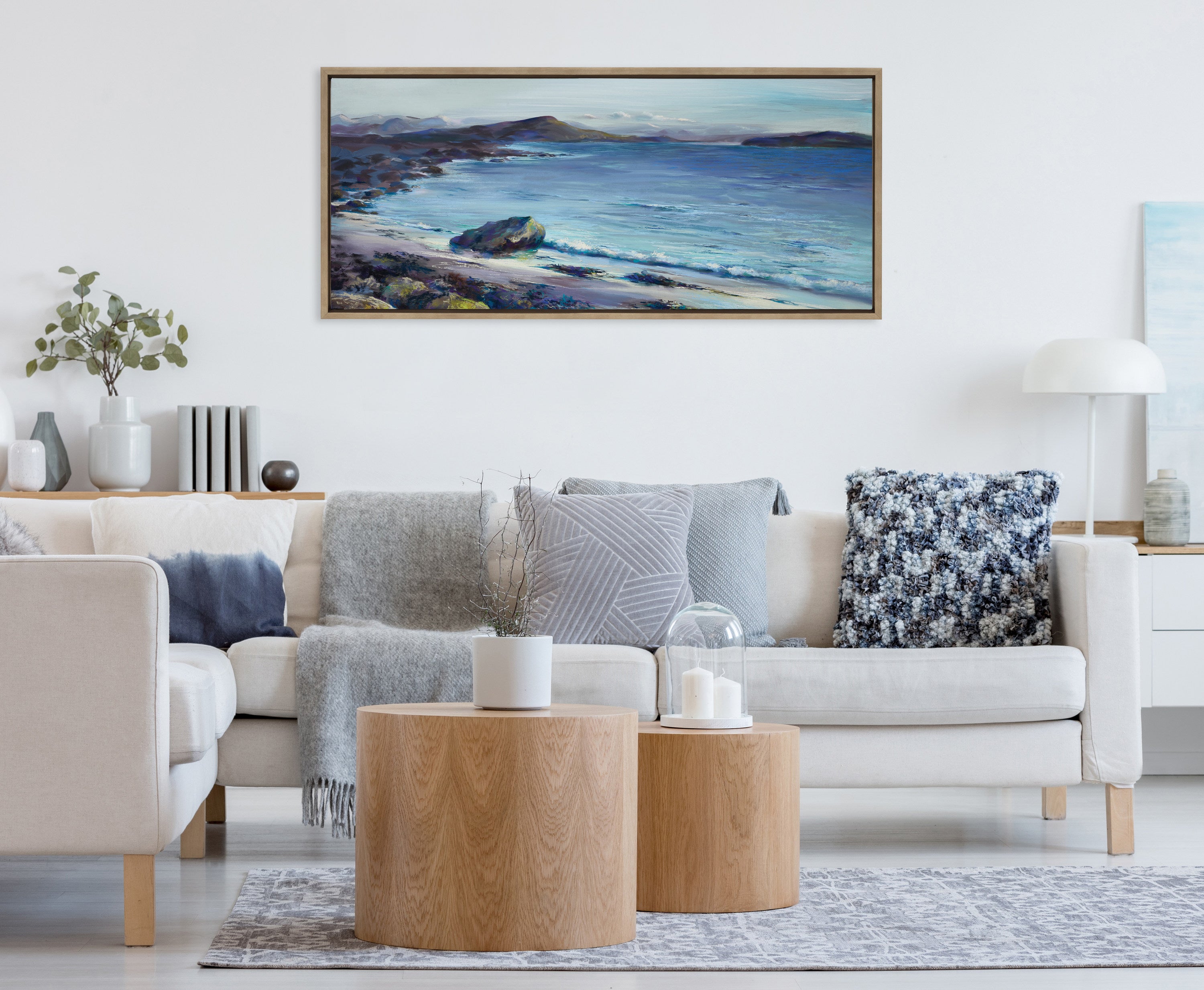 Framed Canvas 18x40 Sylvie Dark Gold 5