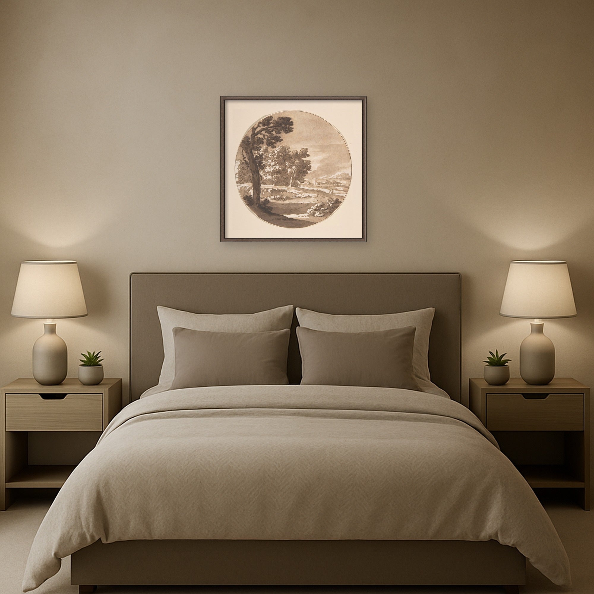 Mounted Canvas 25 x 25 Cordelia Thin Bronze 5