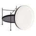 Coffee Table 26" Diameter White Black 5