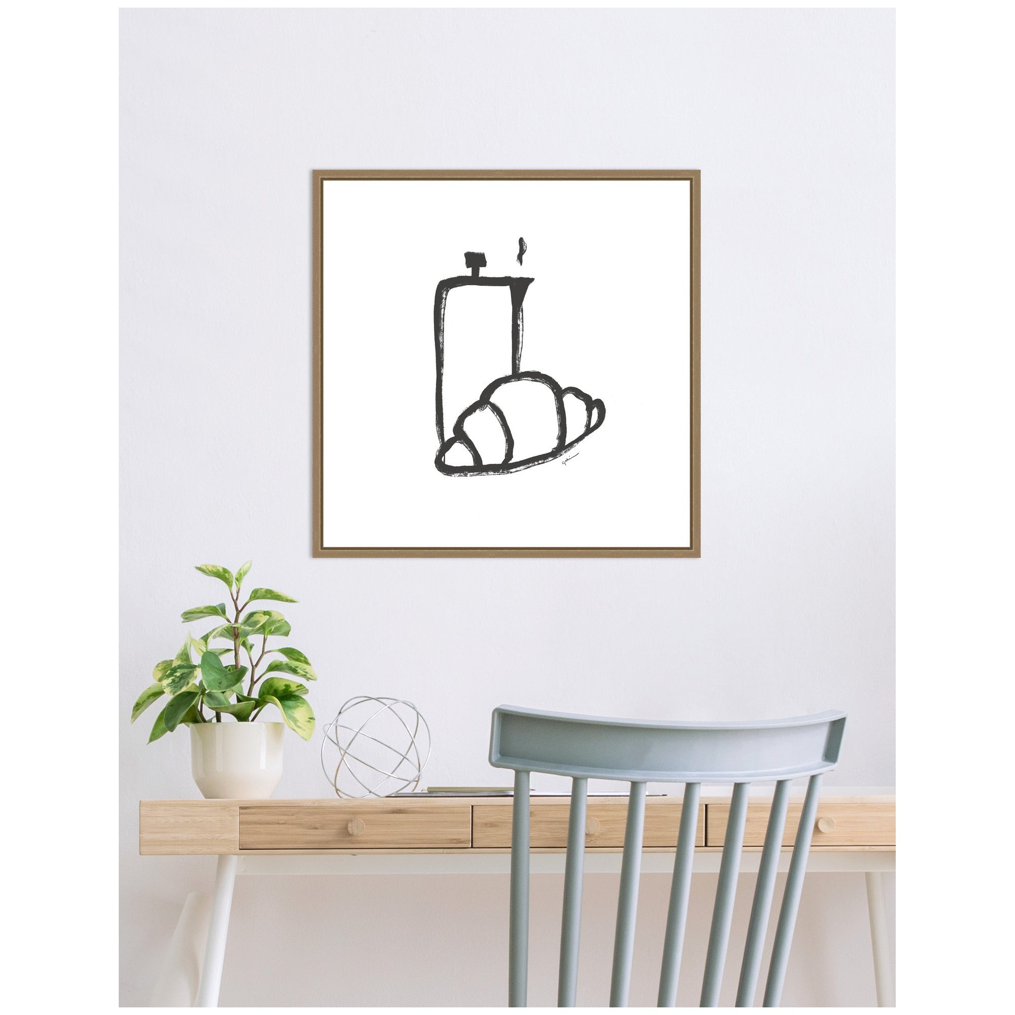 Breakfast Club No. 2 by Gabrielly Guedes Framed Canvas Wall Art Print
