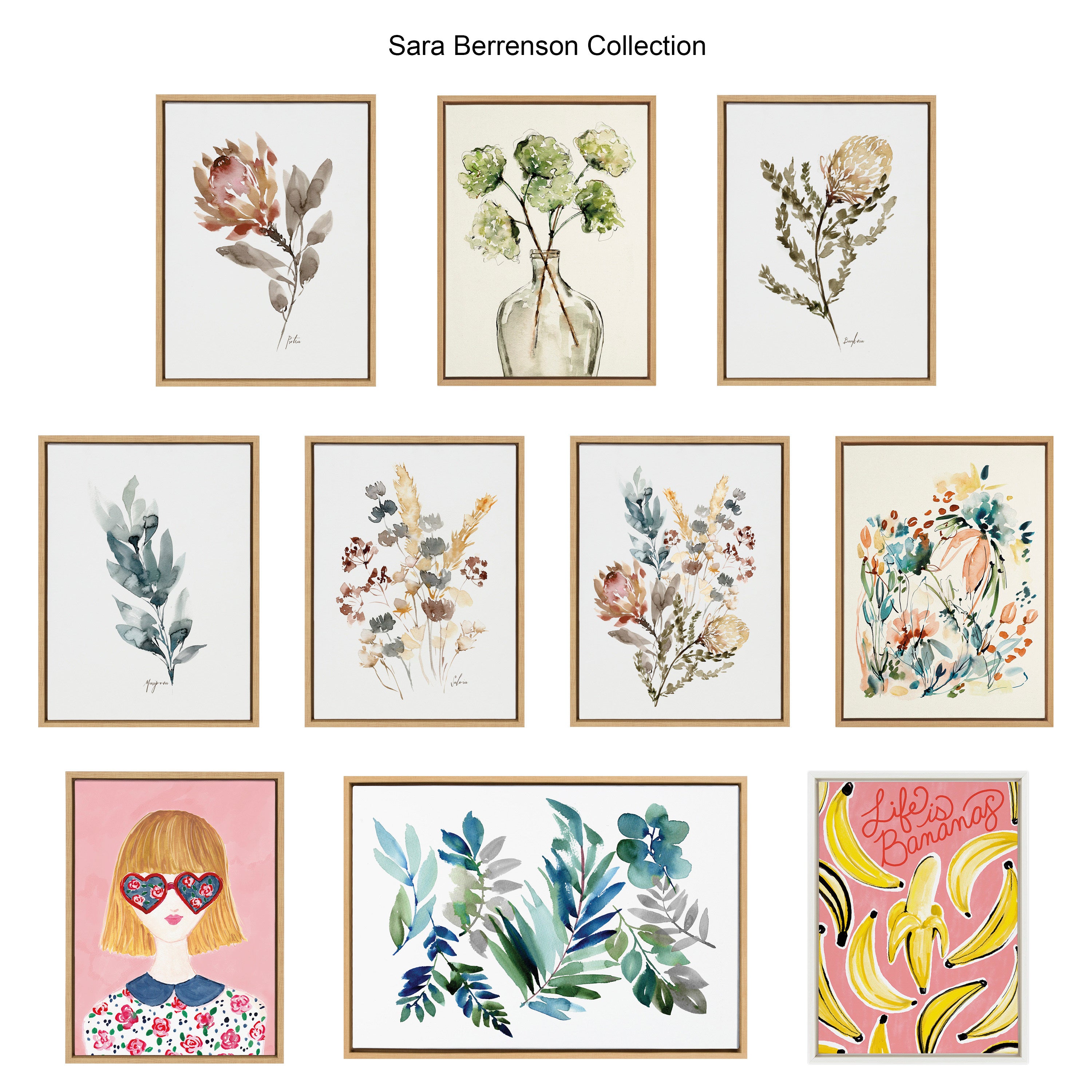 Sylvie Holiday Flamingo Framed Canvas by Sara Berrenson