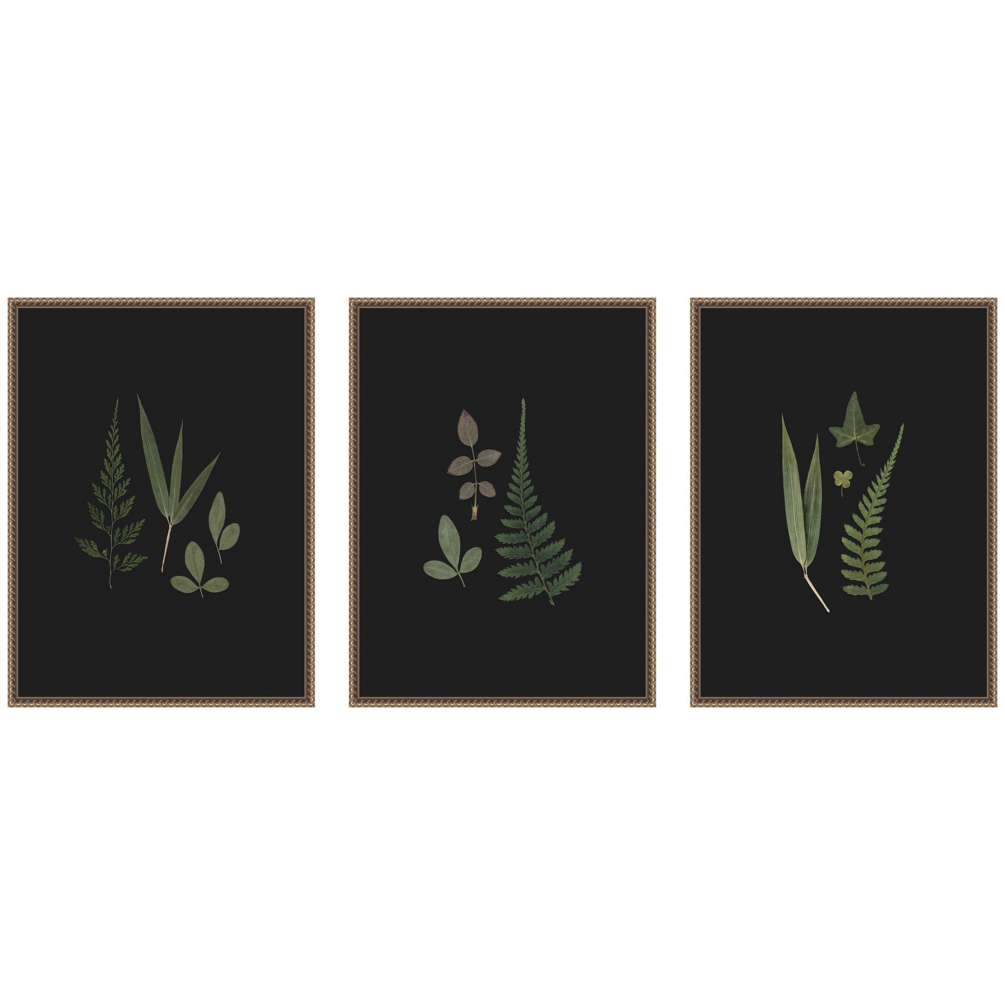 Art Set 3 Piece Set 18x24 Sylvie Beaded Dark Gold 1