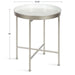Side Table Silver White 18.25x18.25x22 2