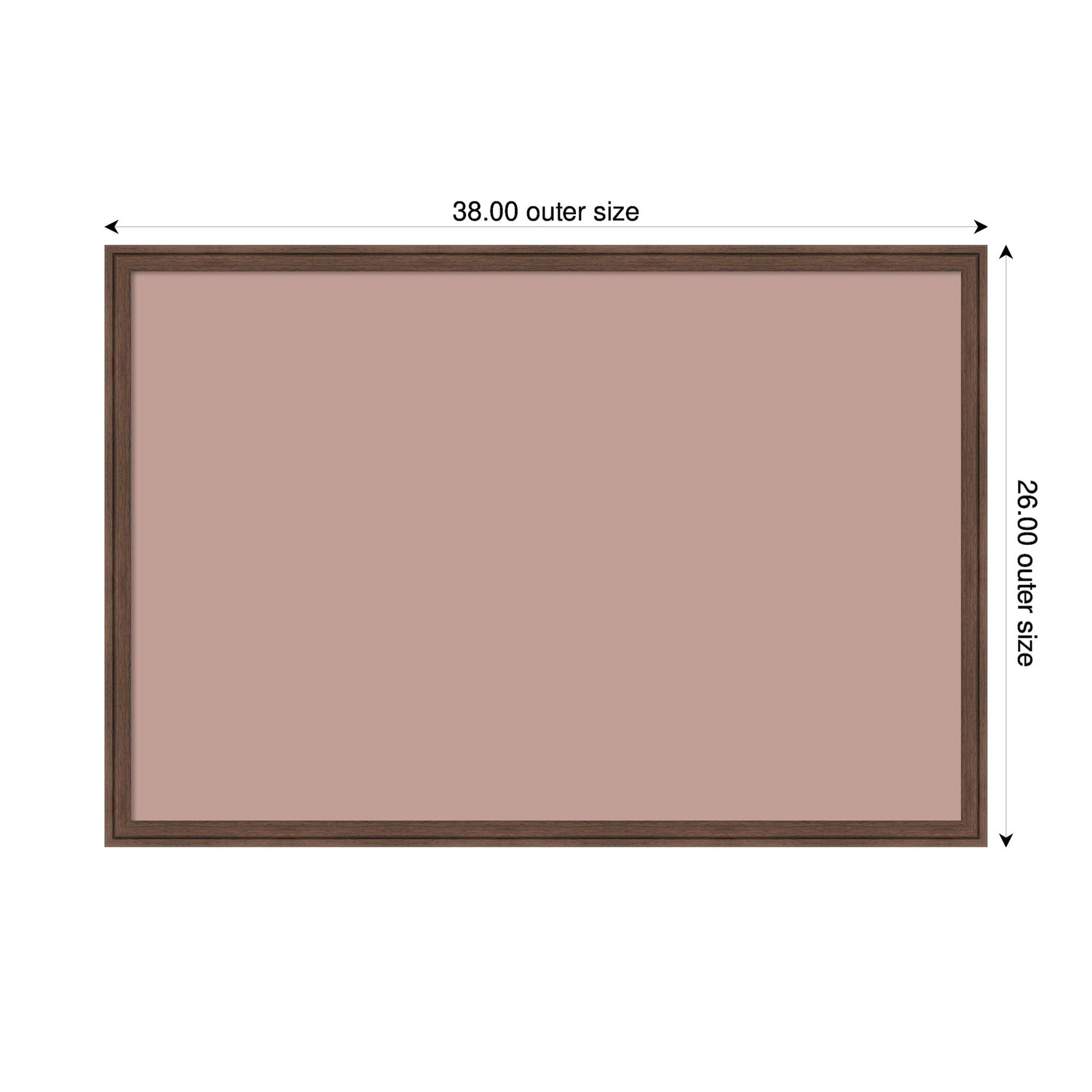 Framed Fabric Pinboard Blush Pink Clay Wall Organization