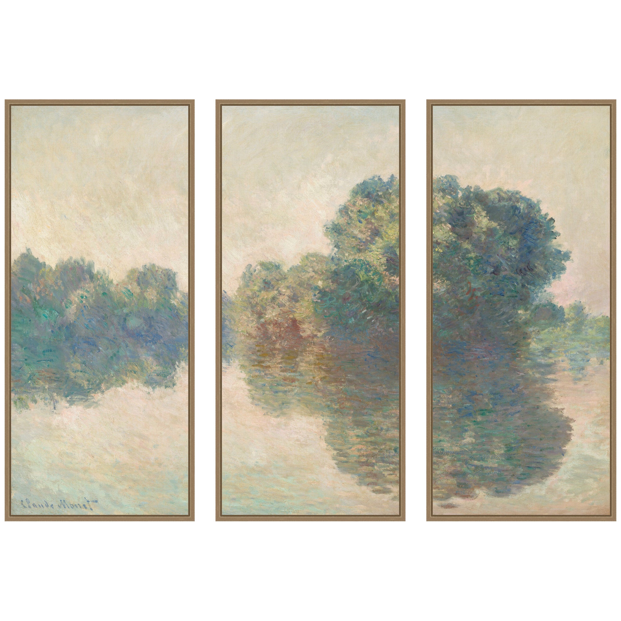 Art Set 3 Piece Set 18x40 Sylvie Dark Gold 1
