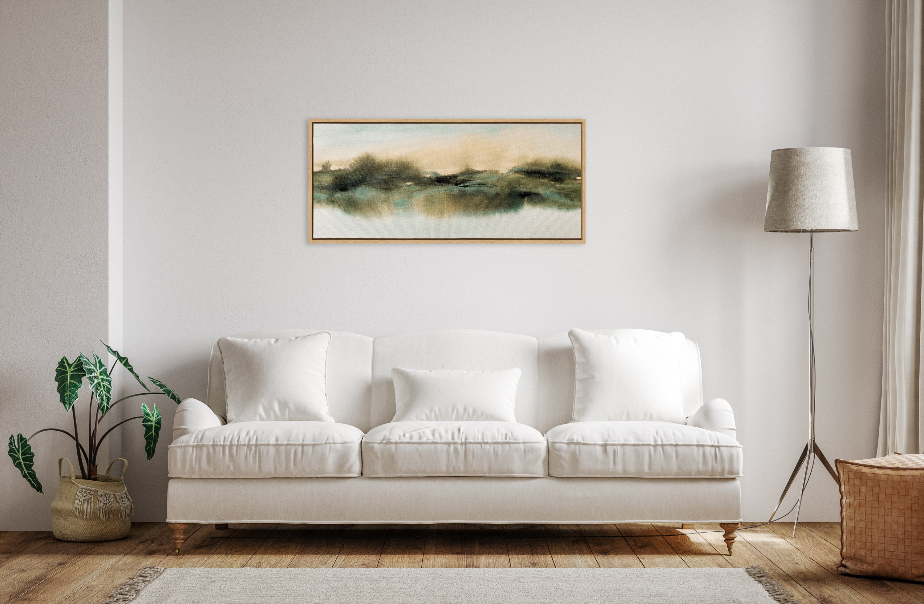 Framed Canvas 18x40 Sylvie Natural 5