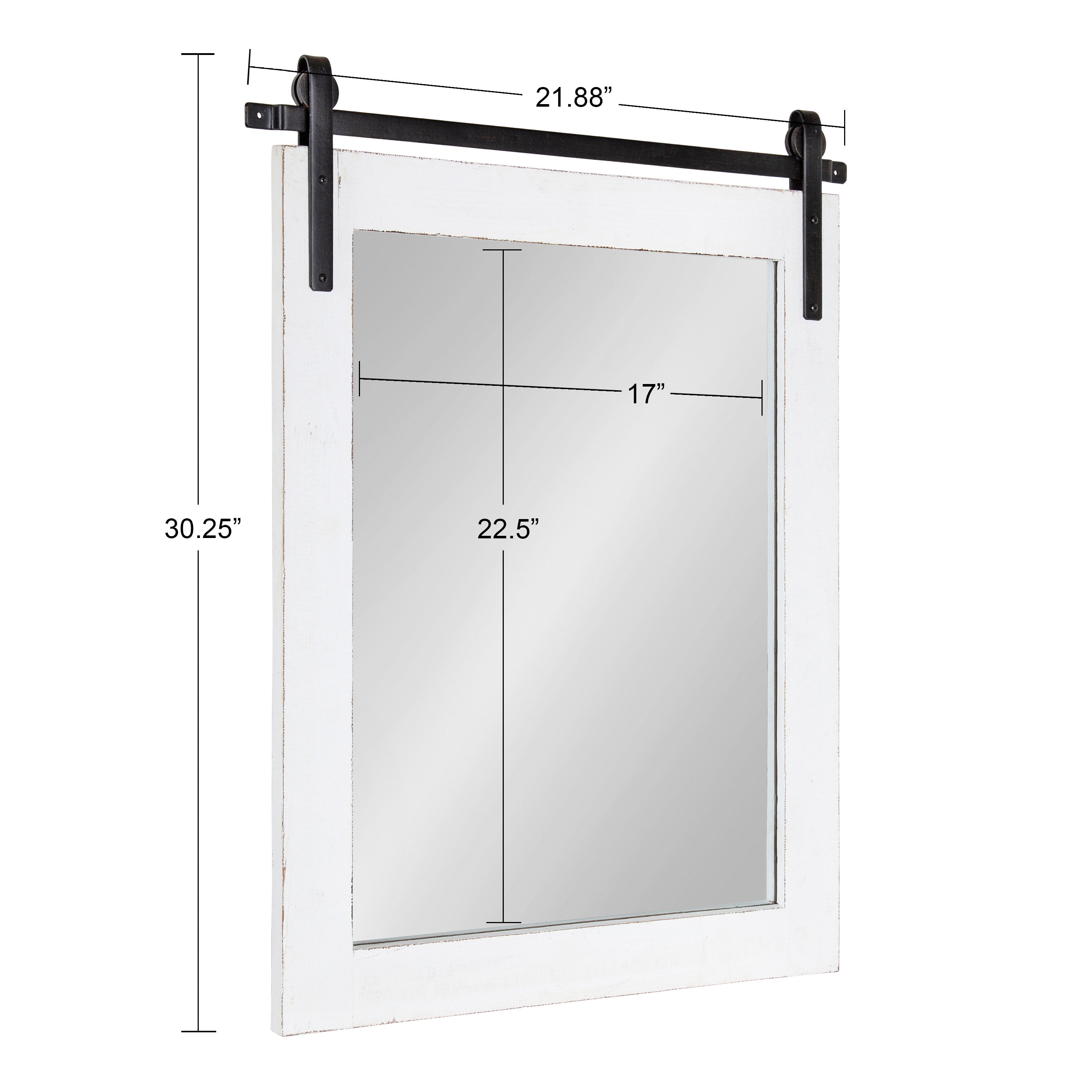 Rectangle Mirror White 22x30 5