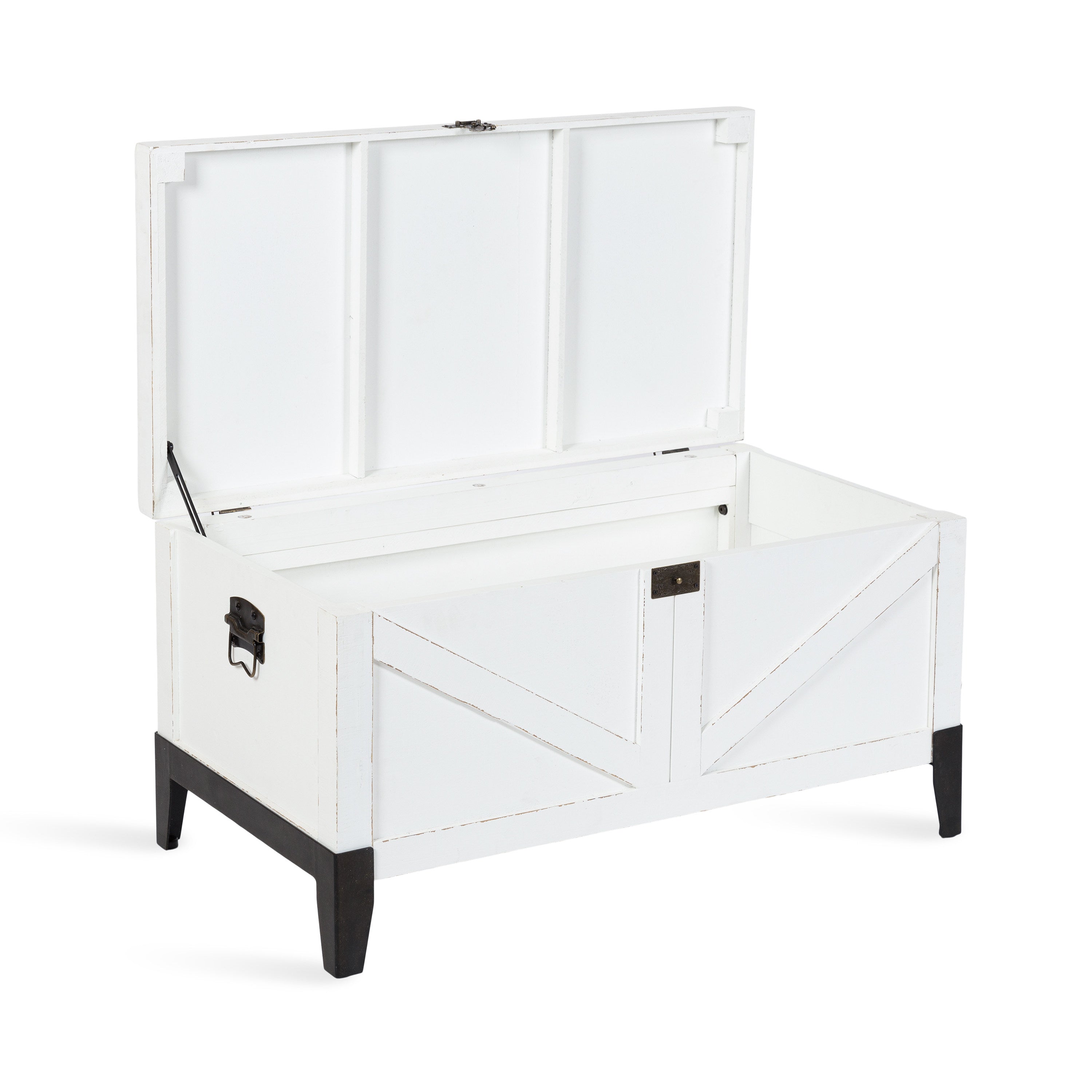 Cates Wood Coffee Table with Trunk Storage